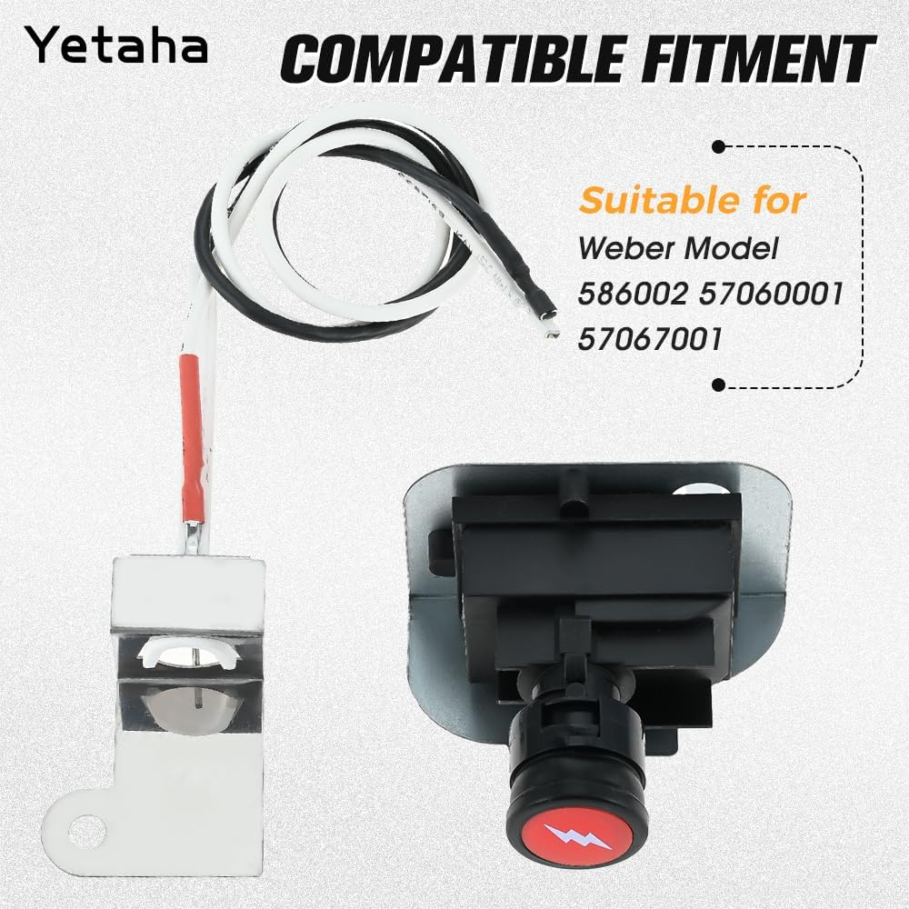 Yetaha 63788 Grill Igniter Kit Replacement for Weber Q320 Q3200 Series Gas Grills Ignition Replacement Parts image number 2