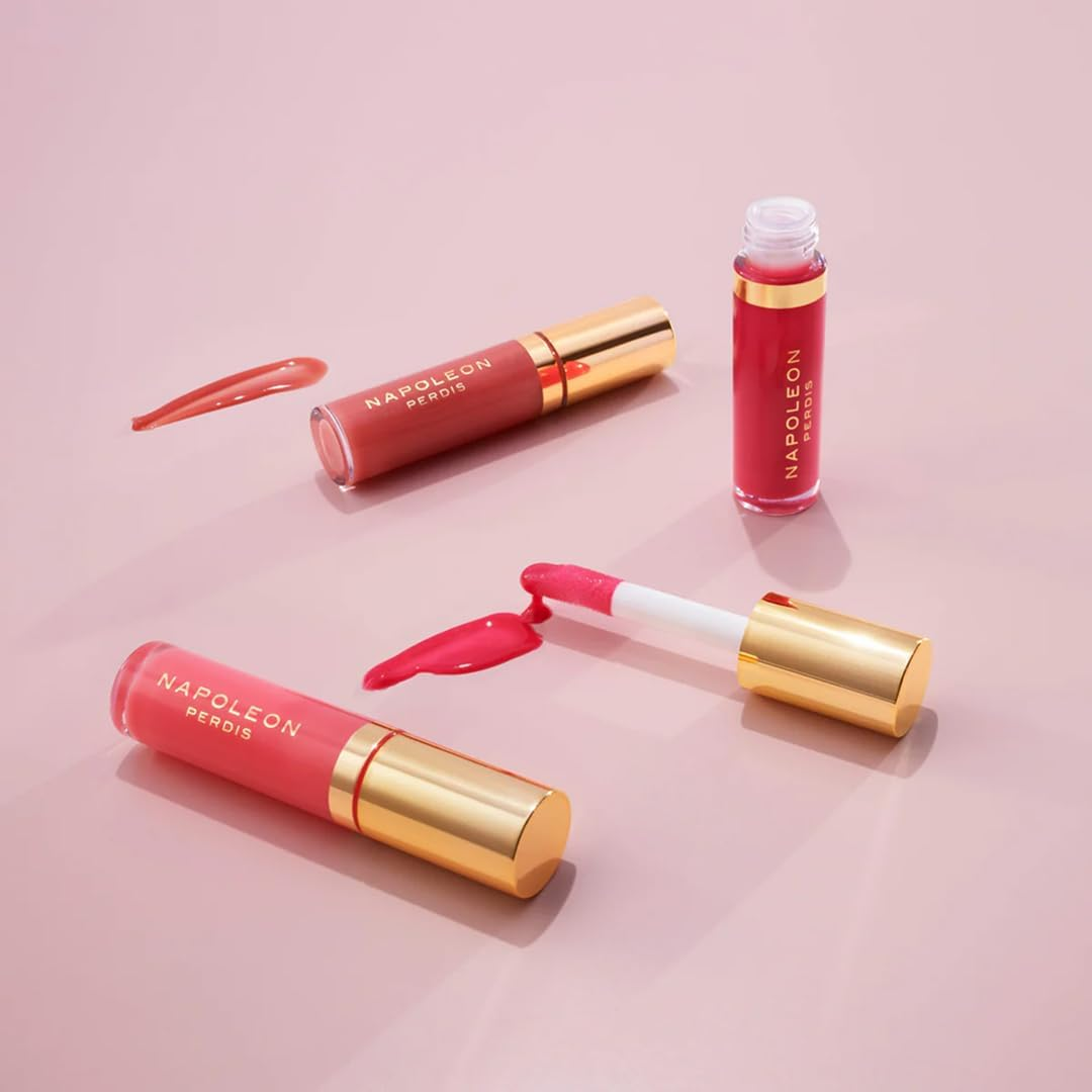 Napoleon Perdis PHAT X JUICY Plumping Lip Gloss | Hydrating Shine with Peptide Complex & Vitamin E | Vegan | Non-Sticky Formula | (5Ml) Peach Face image number 5