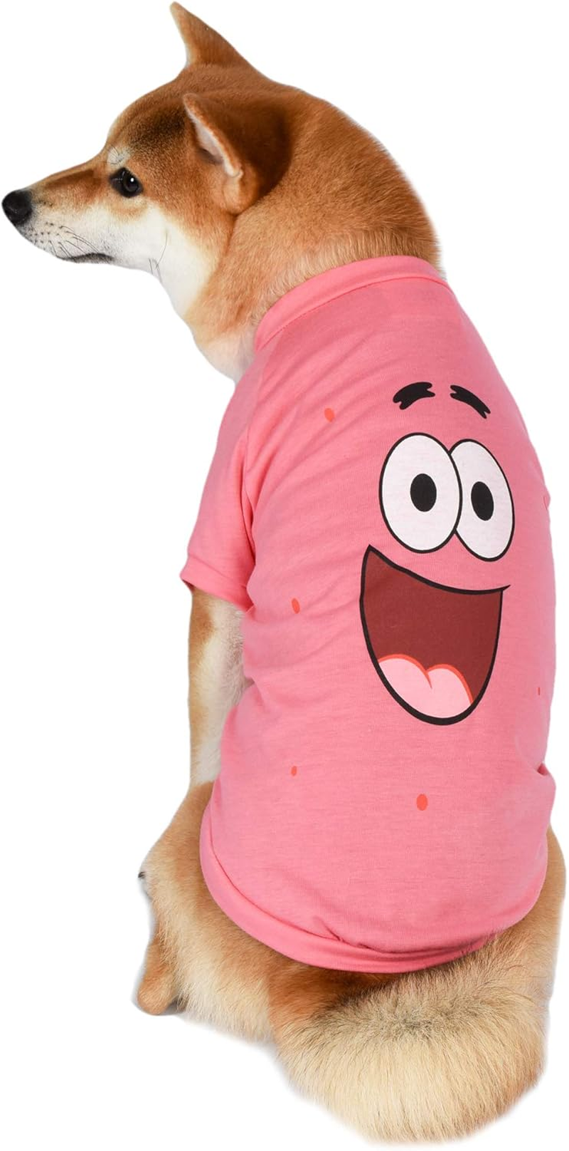Nickelodeon Spongebob Squarepants Patrick Pink Shirt for Dogs & Green Bandana Combo- Size Small | Soft and Comfortable Spongebob Clothes for Dogs- Lightweight T Shirt & Dog Bandana