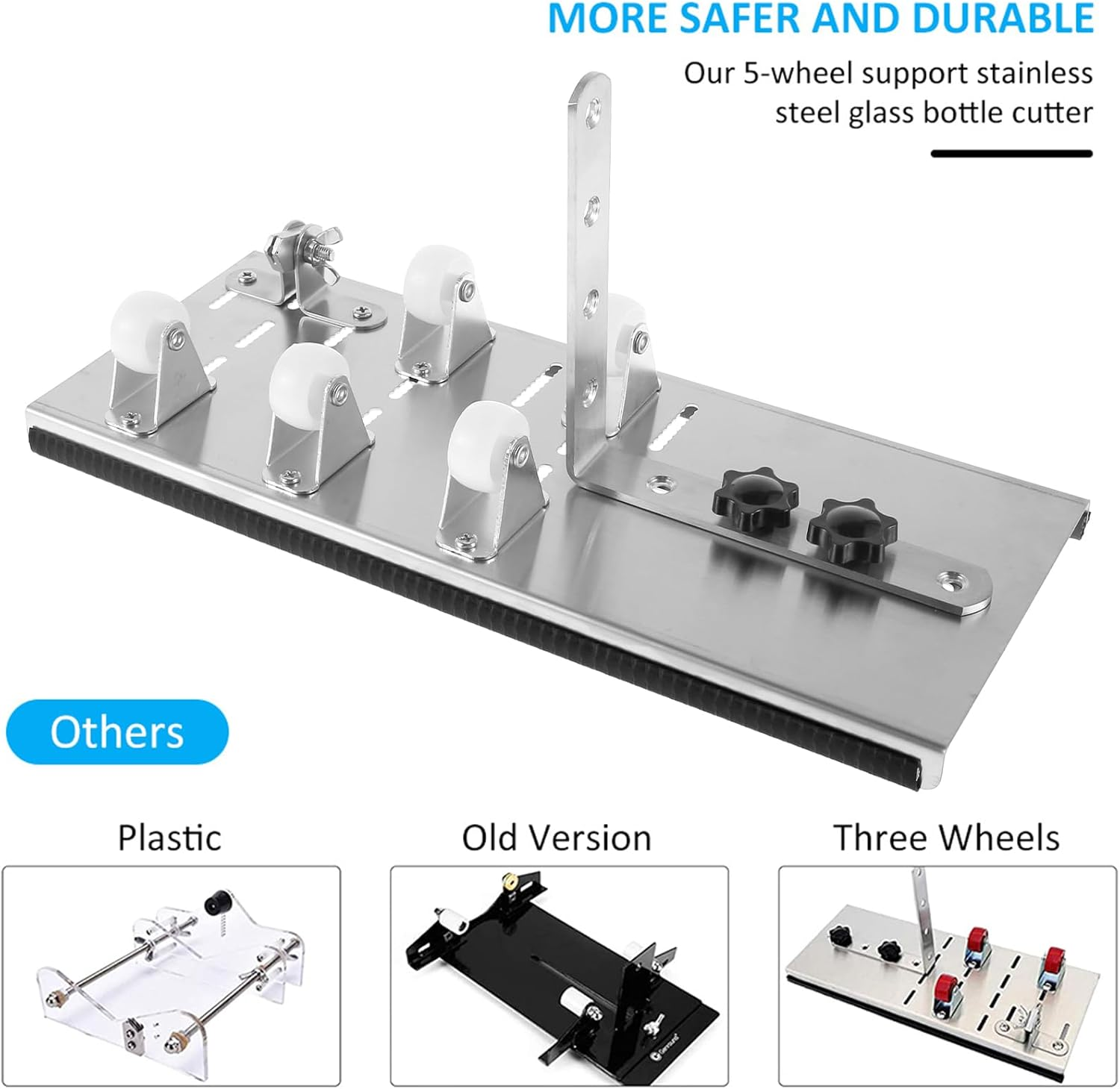 Glass Bottle Cutter Kit, DIY Glass Cutter for Bottles, Stainless Steel Bottle Cutter Tools for Various Shape Bottles,Professional Glass Bottle Cutting Machine for Bottles of Wine Beer Liquor Champagne image number 6