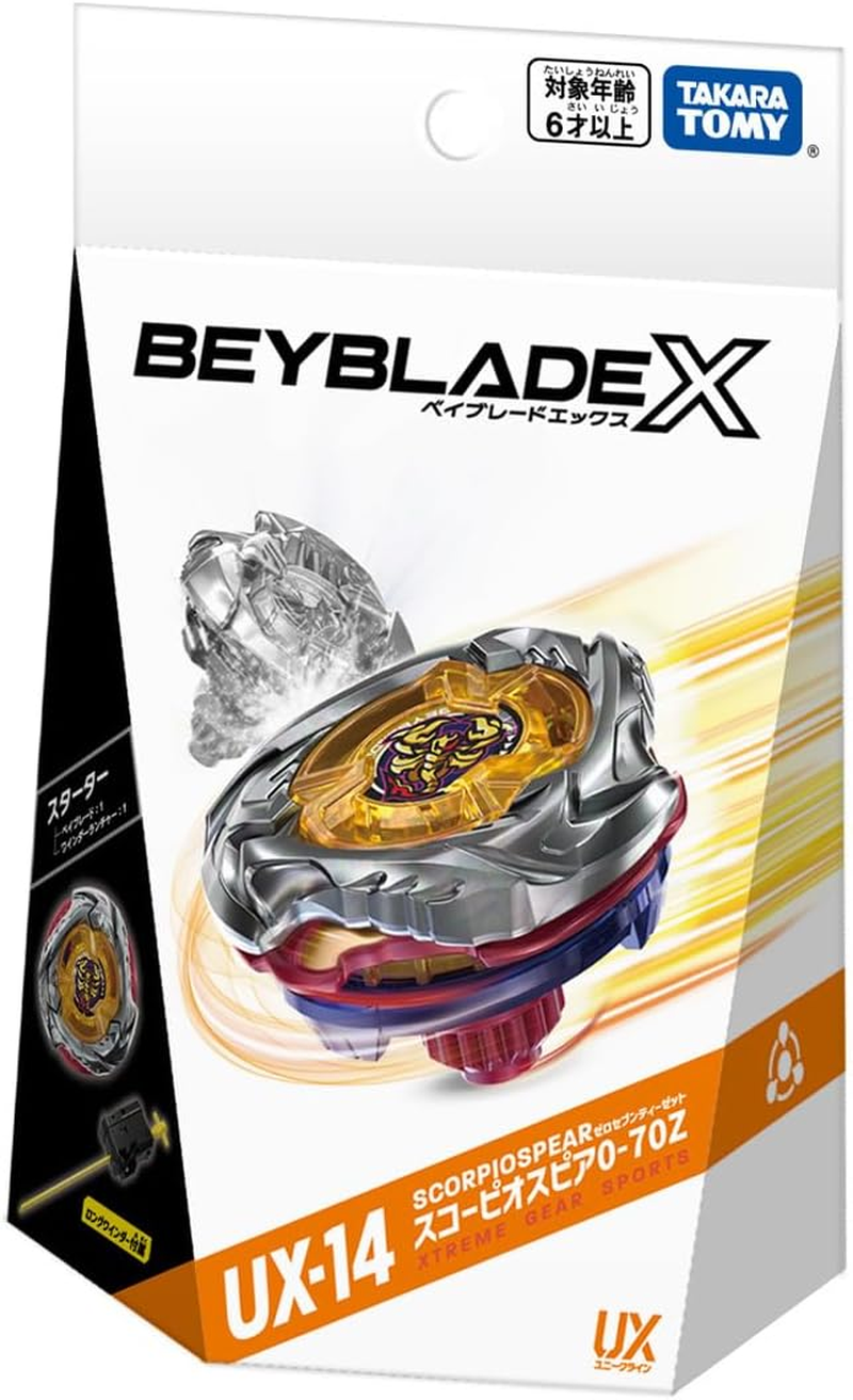 Takara Tomy Beyblade X UX-14 Starter Scorpio Spear 0-70Z image number 2