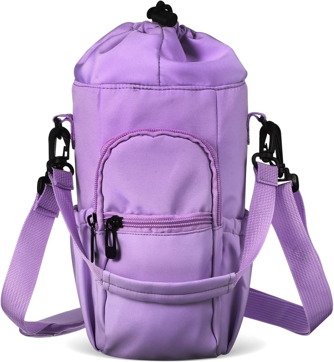 STOBAZA Water Bottle Pouch with Drawstring Closure Versatile Outdoor Carrying Bag for Hiking Camping and Travel with Ample Storage and Double Straps image number 3