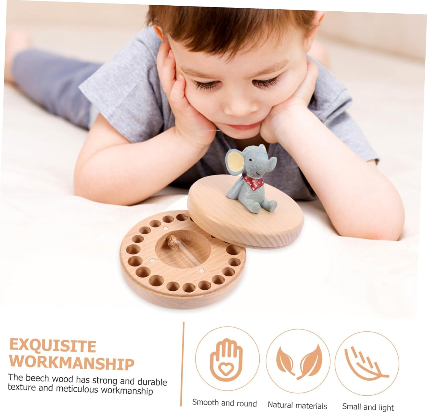 Yardwe Teeth Keepsake Box Tooth Holder Deciduous Girl'S Storage Organizer for Christmas Birthday