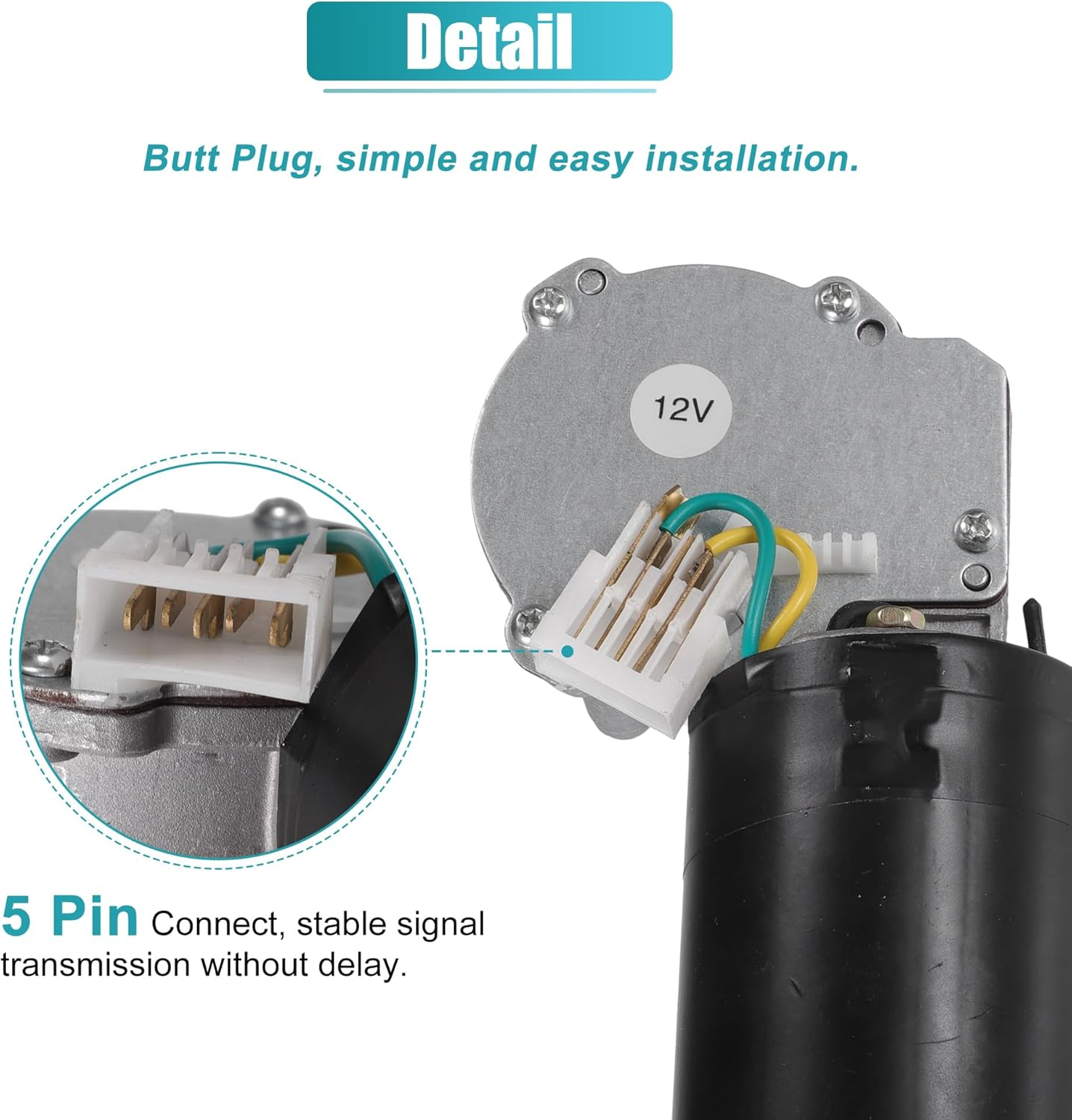 Uxcell 1 Set Car Windshield Wiper Motor Replacement No.1C0955119 for Volkswagen Beetle 1998-2010 image number 4