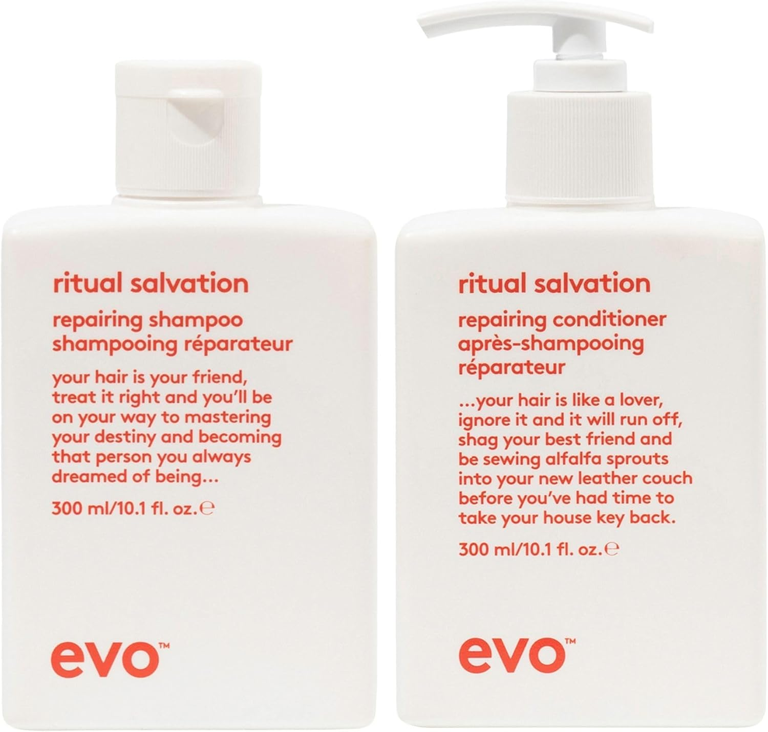 Evo Ritual Salvation Repairing Hair Shampoo & Conditioner - Gently Cleanses, Treats Damaged & Brittle Hair - 300Ml / 10.1Fl.Oz image number 3