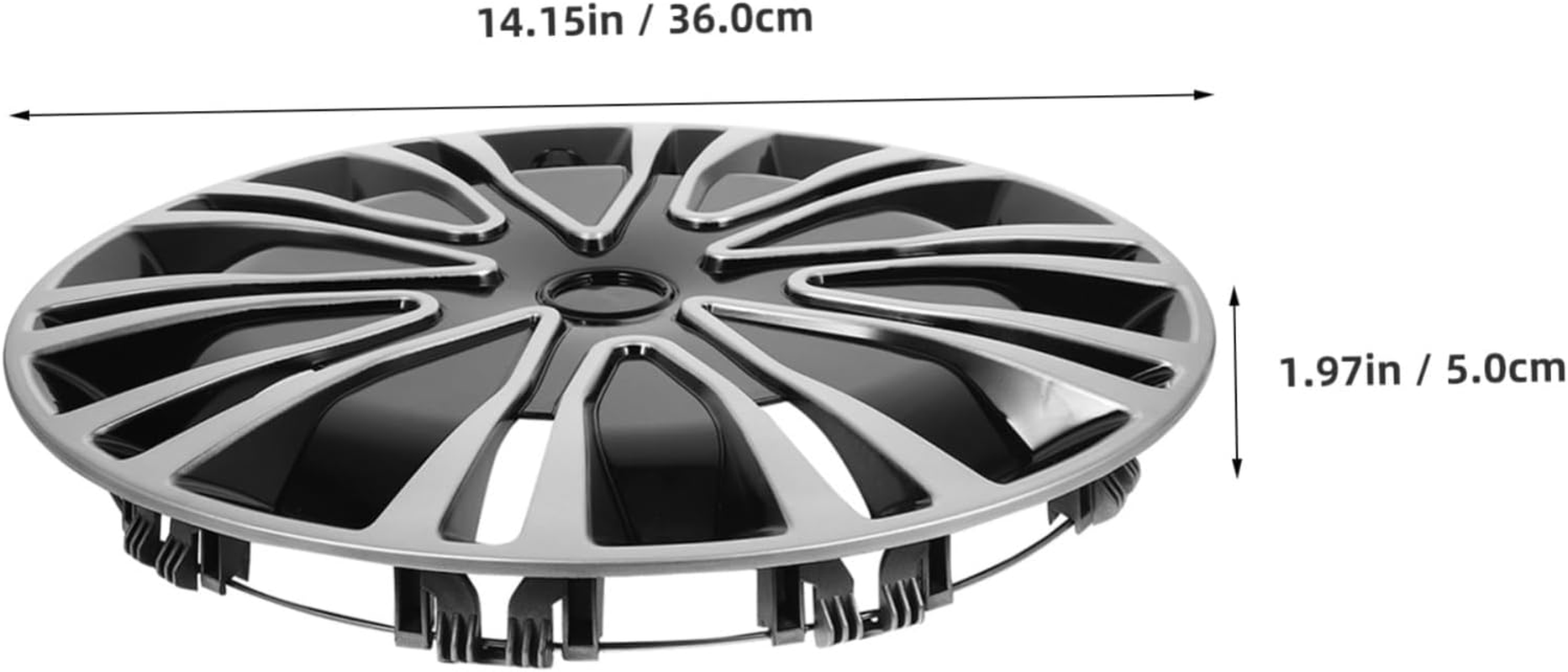 TOGEVAL 13 Inch Car Wheel Hubcaps Decorative Automotive Wheel Rim Covers Pp Material Easy to Install Universal Fit Water and Debris Resistant image number 2