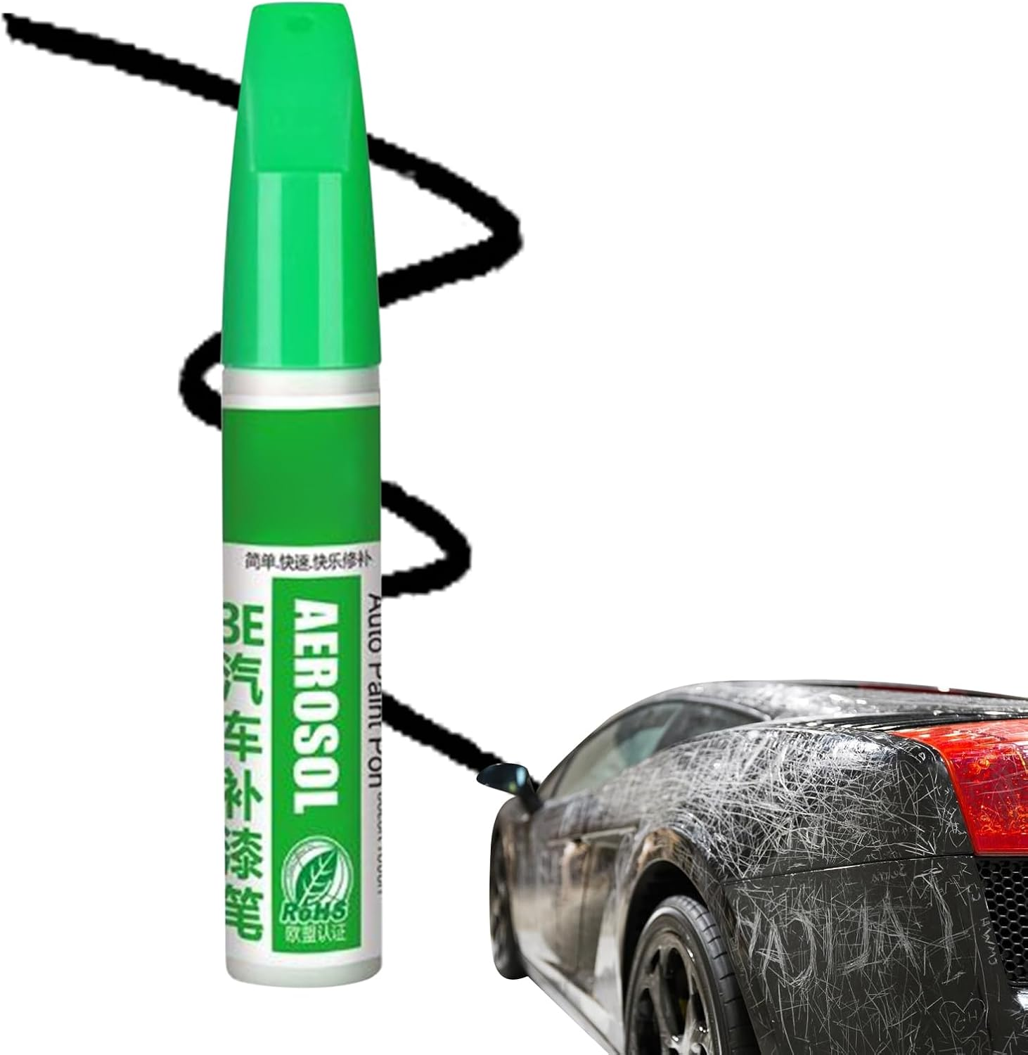 Car Paint Pen - Scratch-Filling Automotive Touch up Paint Pen,12Ml Markers Quick-Drying High-Adhesion for Truck Wheel Rim Metal Marking Wood Model Painting Art Crafts