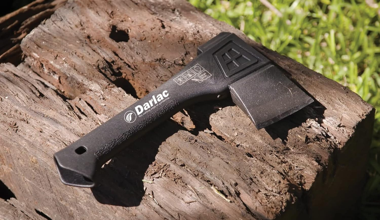 Camping Axe &ndash; Lightweight with Wedge-Style Axe Head &ndash; Ideal for Splitting Small Logs and Cutting Branches &ndash; Built-In Sharpener