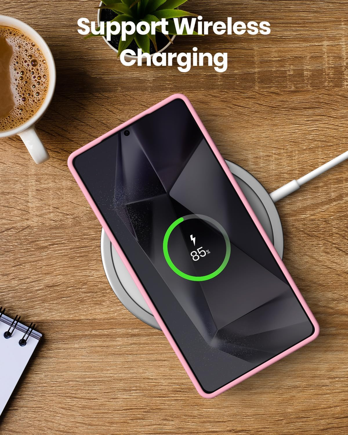 CUZMIGO Silicone Case for Samsung Galaxy S25 Ultra, Soft Slim Liquid Silicone Phone Case with Anti-Scratch Microfiber Lining, Camera Cover Protection with Cute Color Variety, Chalk Pink