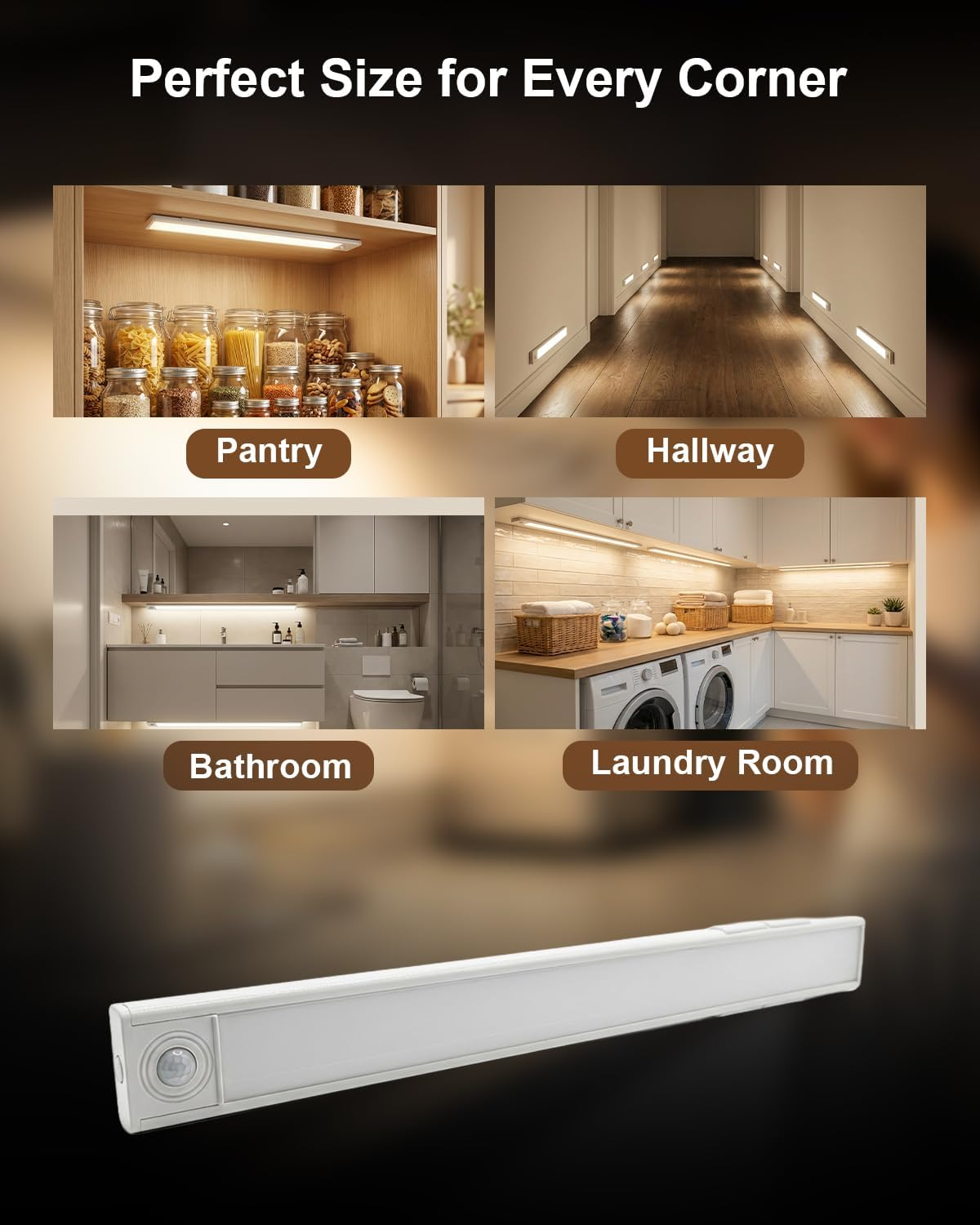 INDCAN IMPORT Motion Sensor Light Rechargeable, Cordless LED Cabinet Light for Kitchen, Closet & Hallway, Stick-On Night Light, under Cabinet Lighting, Motion Activated Indoor Lamp image number 5