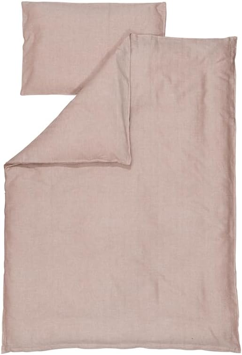 Kindsgut Children'S Bed Linen Dusky Pink 100% Cotton, 135 X 100 Cm with Zip, Breathable and Washable at 40&deg;C, Suitable for Tumble Dryer, Subtle Design with High Quality image number 2