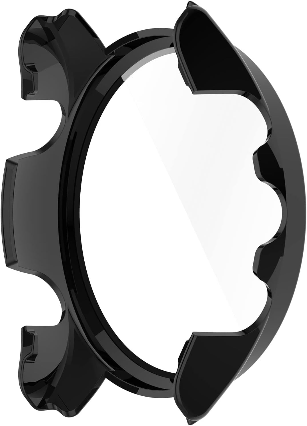 Protective Case Compatible with Garmin Forerunner 255 255 Music/255S 255S Music Screen Protector Hard PC Full Cover Tempered Glass Shell Protector Cases for Forerunner 255/255S Case,Black*2 image number 6