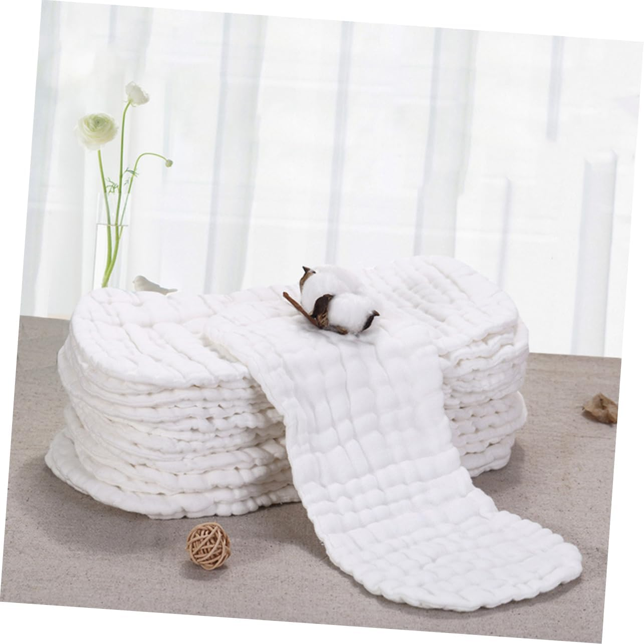 5Pcs Pure Cotton Gauze Diaper for Reusable Diapers Newborn Cotton Nappies Years Old Comfortable and Soft image number 1