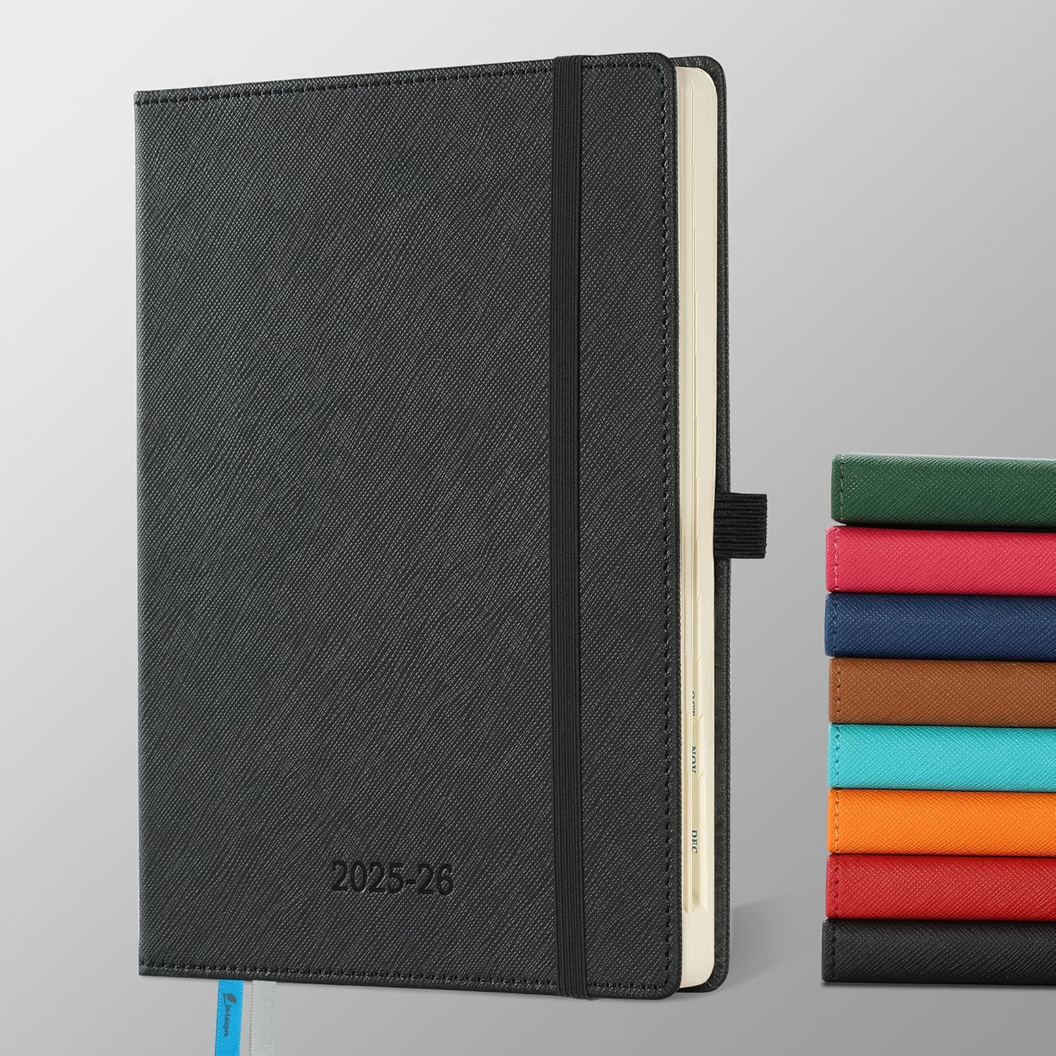 IN-LUXPRO Weekly Monthly 2025-2026 Planner (July 25-Dec 26),6.5"X3.75",18 Months Agenda Plan with Month Tabs & Pocket,Expenses/Note Pages, Academic Calendar with Vegan Leather Cover,Green
