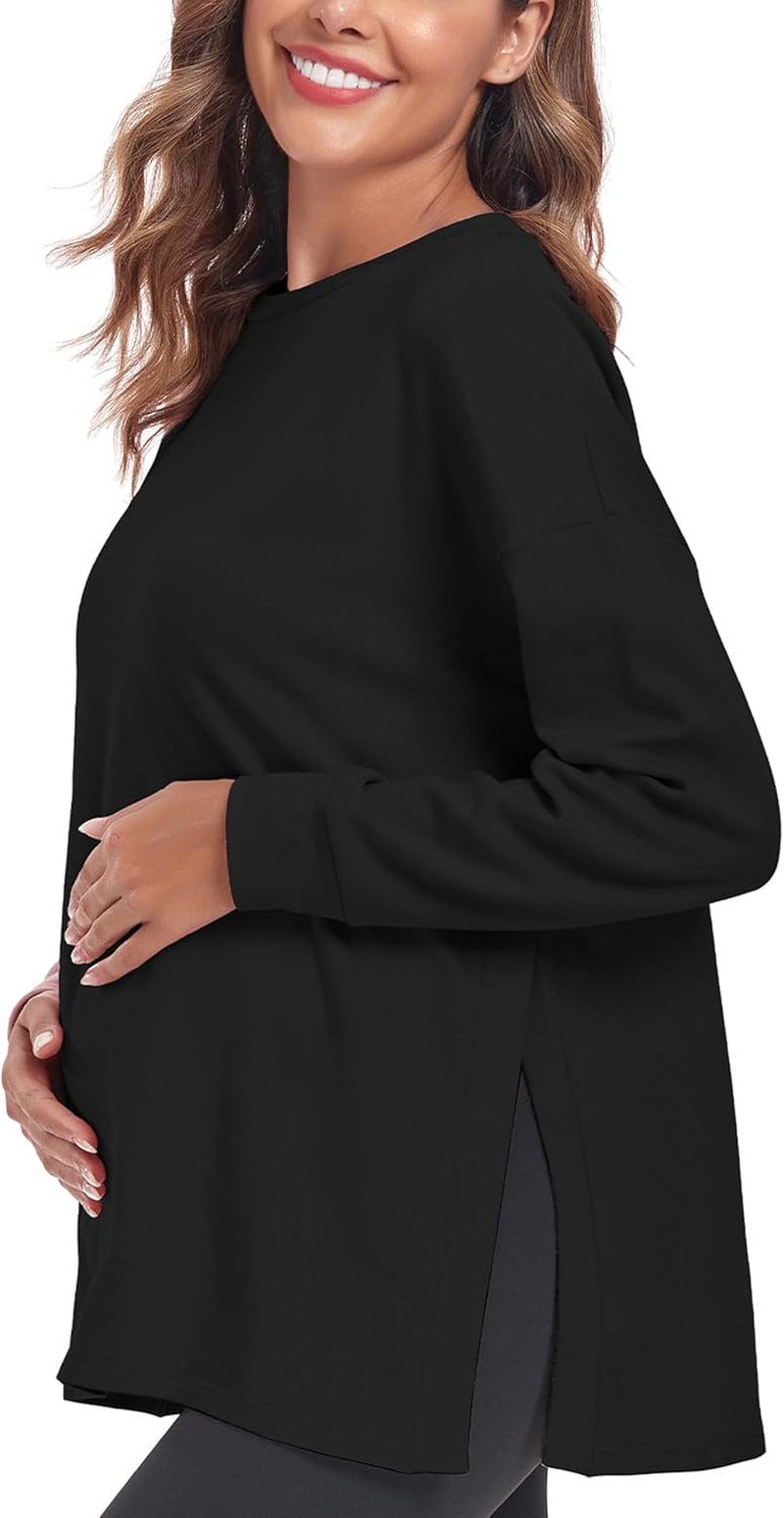 Love2Mi Women'S Long-Sleeved Maternity Shirt Maternity Tops