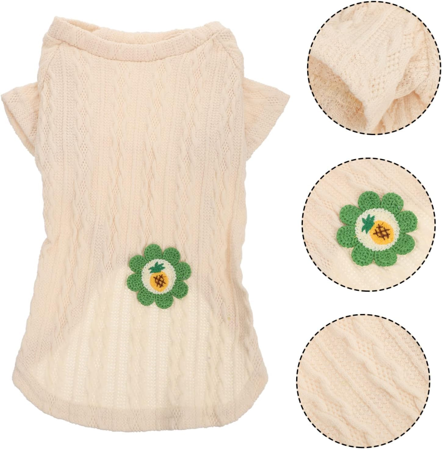 1Pc Clothes for Pets Cotton Blouse Bunny Shirts Coral Sweater Small Dog Sweaters for Girls Dog Shirt for Small Dogs Dog Holiday Sweaters Winter Dog Costume Pet Warm Costume Pet Dog image number 4