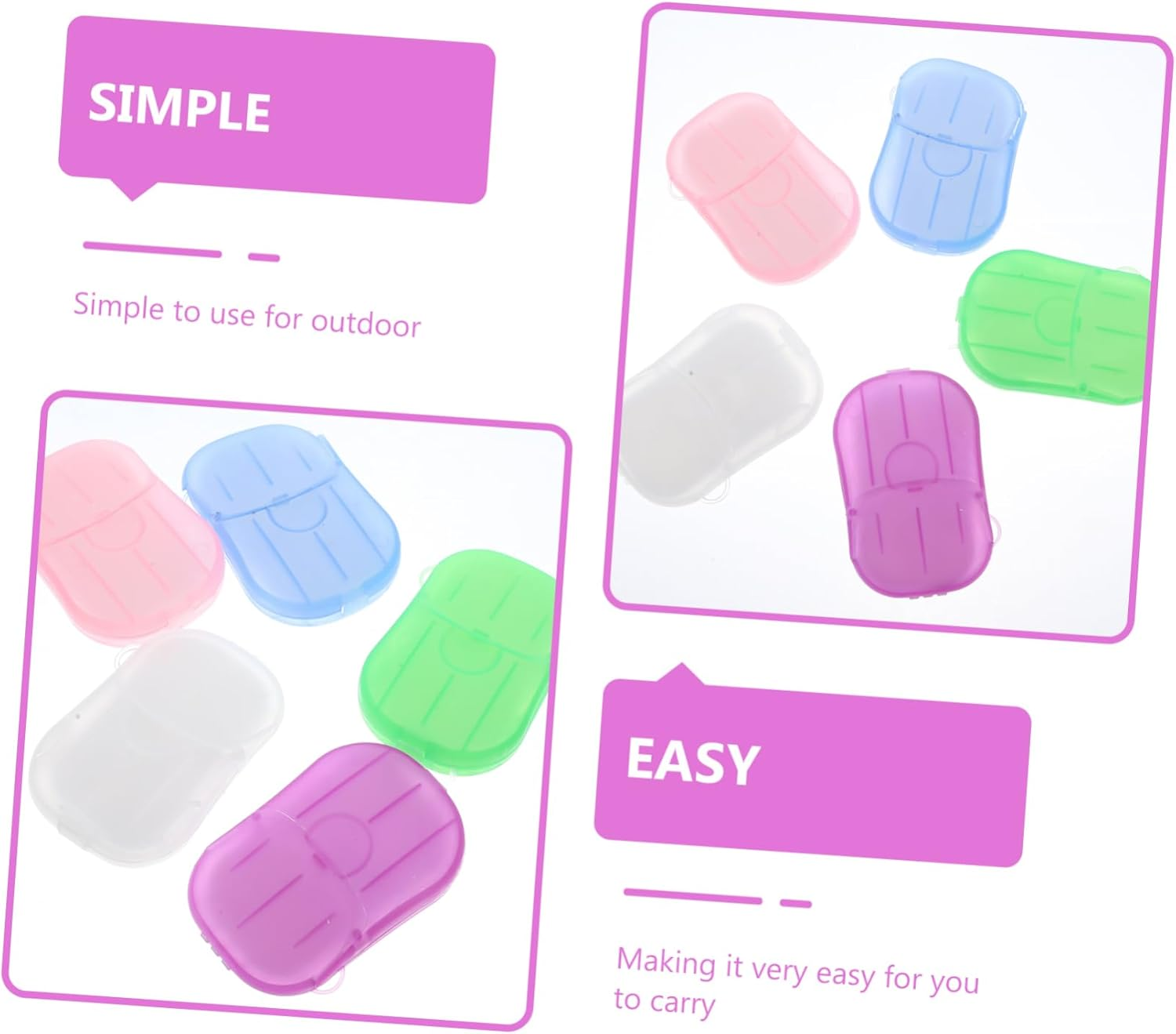 BESTOYARD Travel Soap Paper Sheets Portable Camping Accessories Disposable Soap for Hiking Outdoor and Camping image number 1