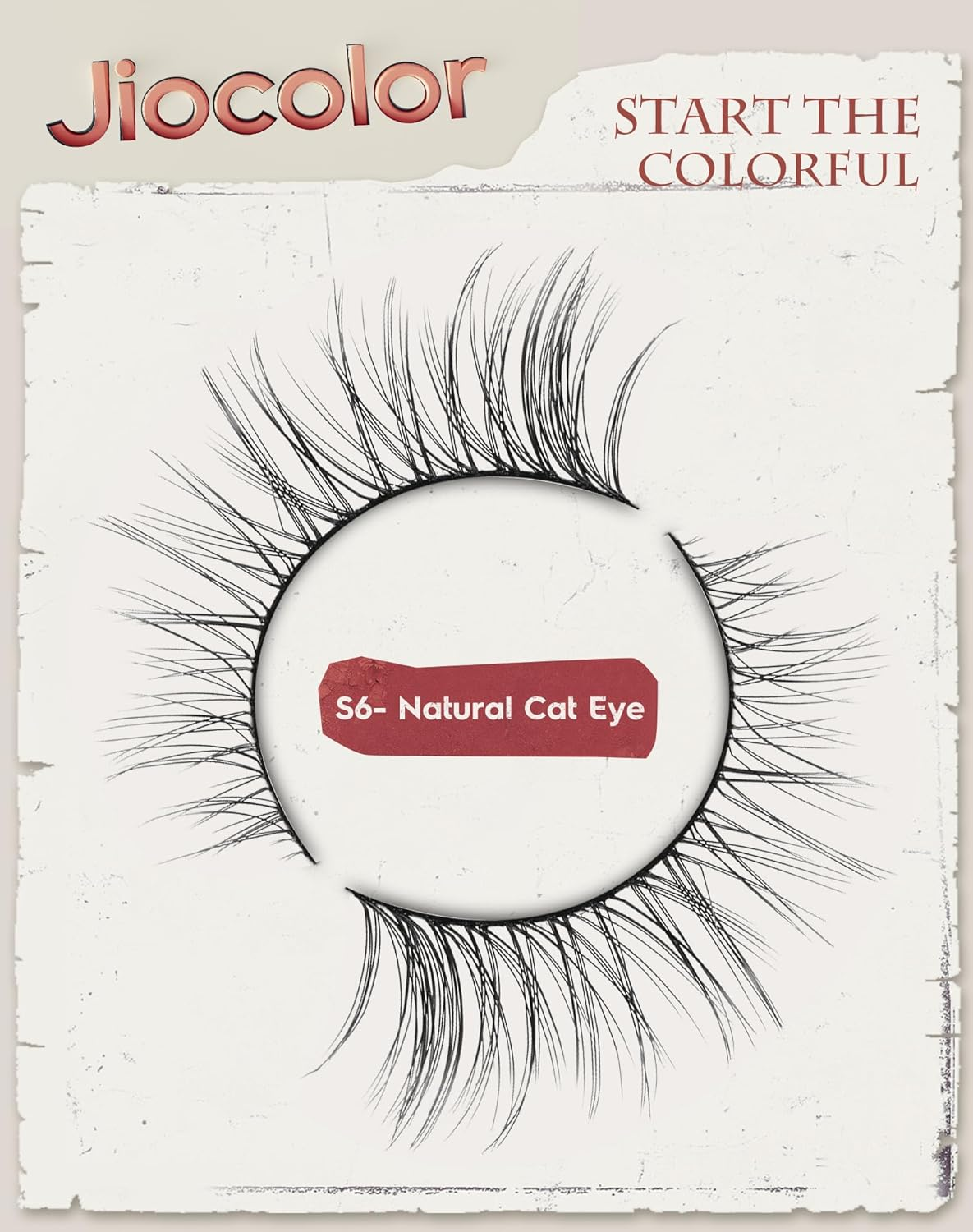 Cat Eye Lashes Natural Look Wispy Foxy Eye Lashes Pack 3D Volume Faux Mink Eyelashes C Curl Thin Band False Eyelashes 9 Mm 7 Pairs S6 image number 1