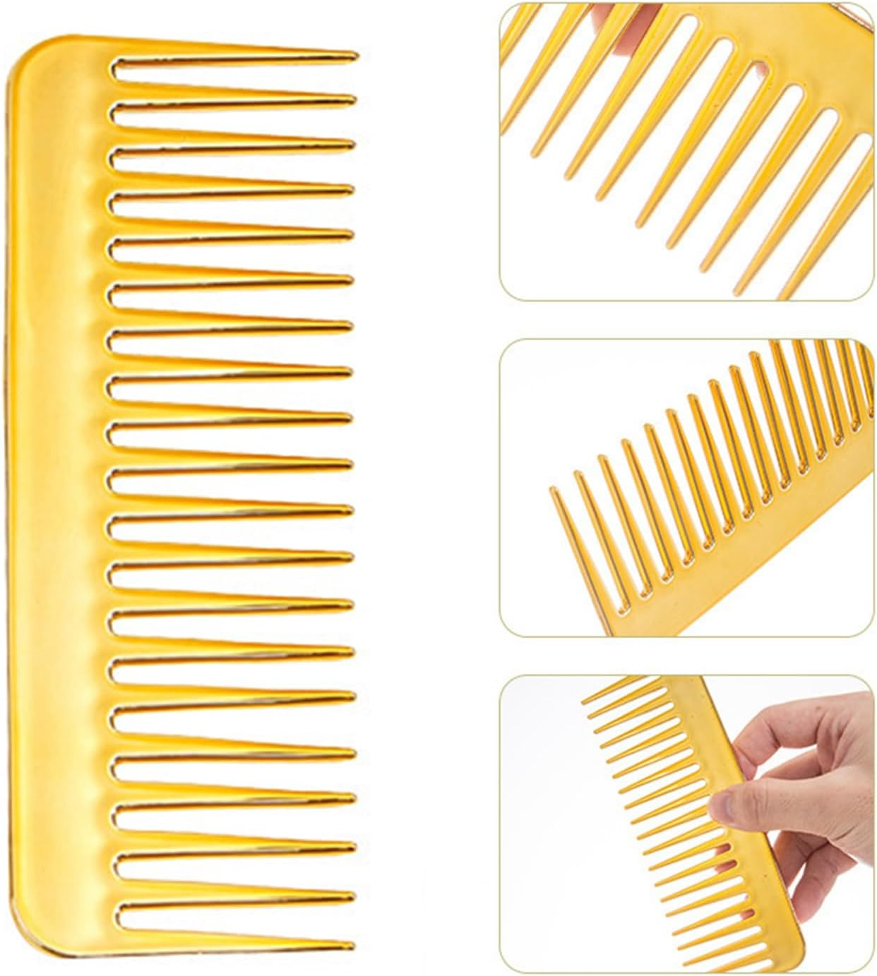 DAWCBVJQ Hair Comb Set | Double Sided Styling Comb Set | Beauty Makeup Straightening Brush Stylist Tool for Wet Dry Use image number 2