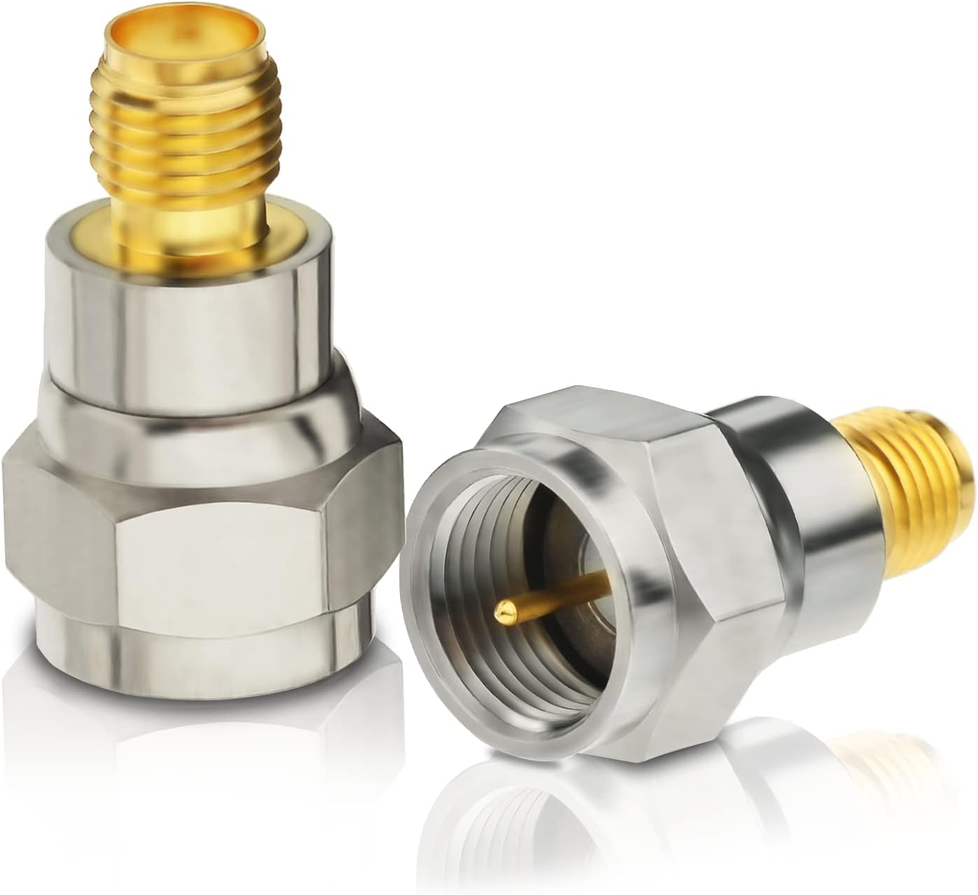 Bingfu DAB+ FM Antenna Adapter SMA Adapter SMA Female to F Male Antenna Connector RF Converter Set 2Pcs for FM/AM/DAB+ Radio Kenwood Pioneer Pure JVC image number 2