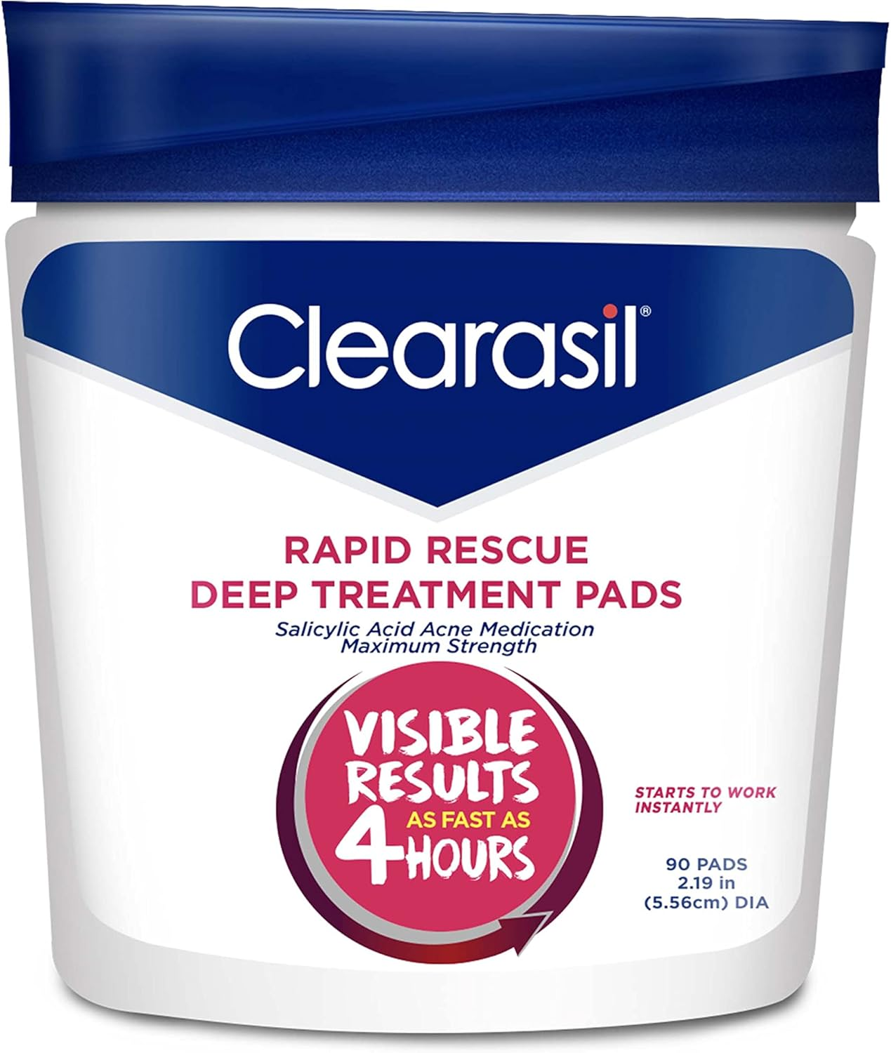Clearasil Ultra Rapid Action Facial Cleansing Pads, 90 Count image number 2