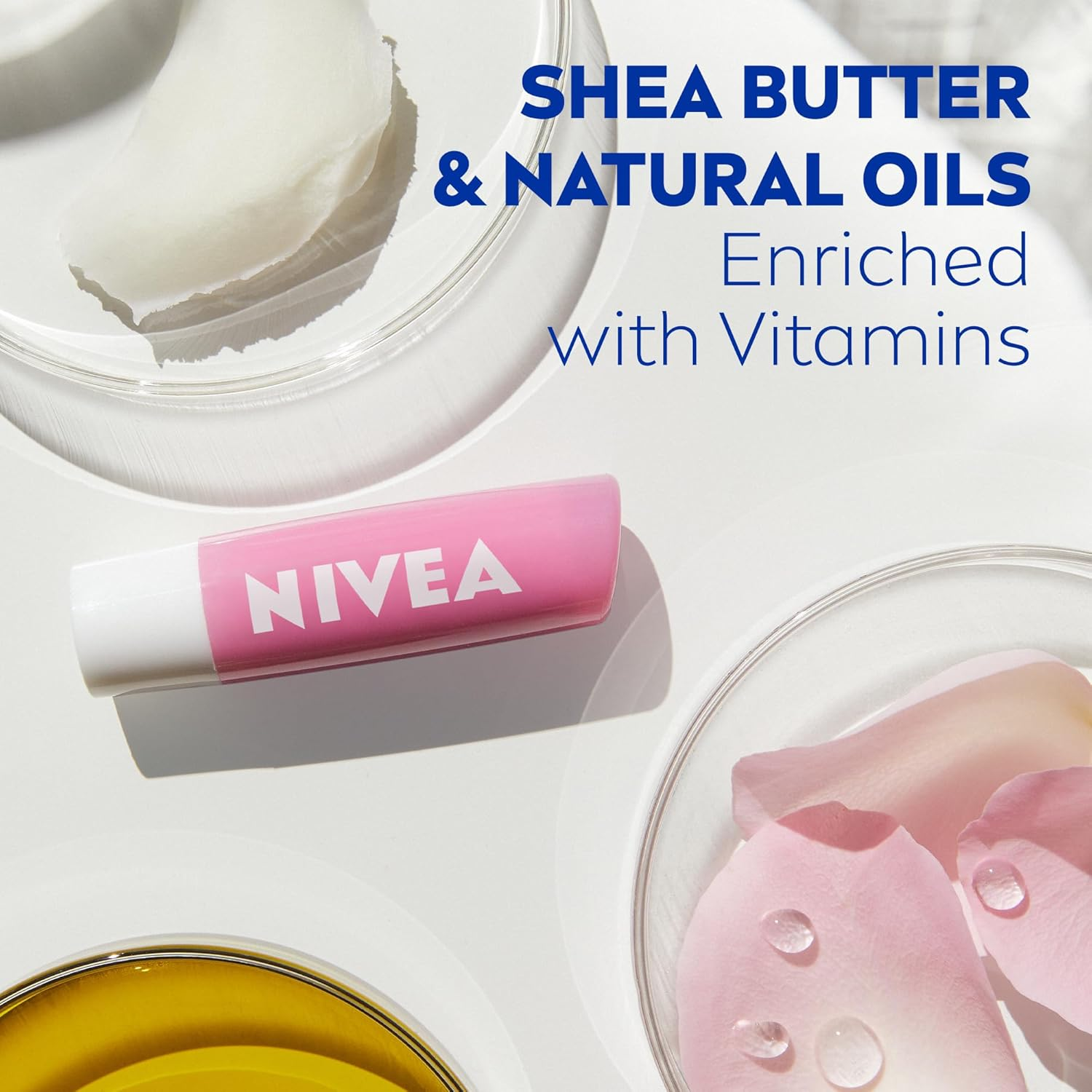 NIVEA Soft Rose Lip Balm 4.8G (1 Pack) | Tinted Lip Balm | Subtle Rosy Shine | 24-Hour Hydration | Enriched with Shea Butter | Moisturises and Softens Dry Lips | Perfect for Everyday Use