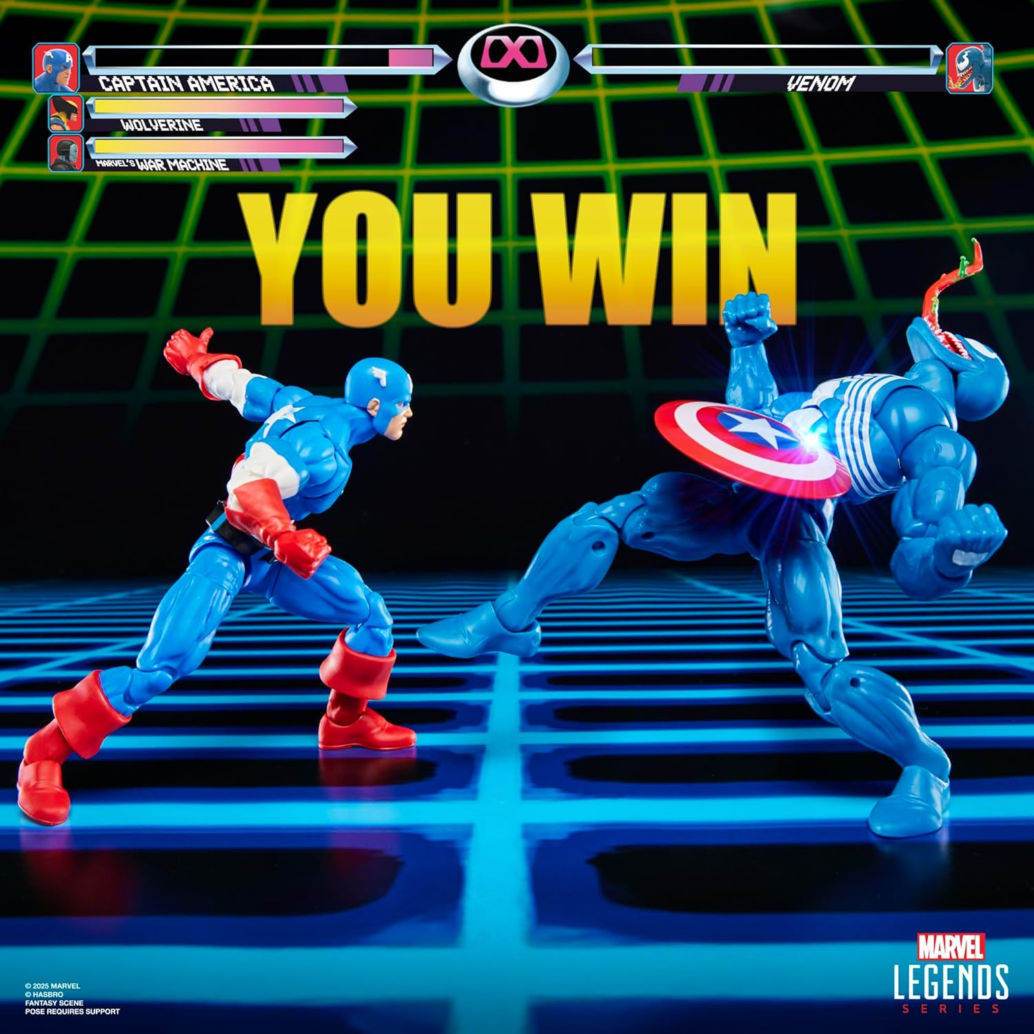 Marvel Legends Series Gamerverse Captain America Vs Venom, Retro Video Game -Inspired Collectible 6-Inch Action Figures image number 4