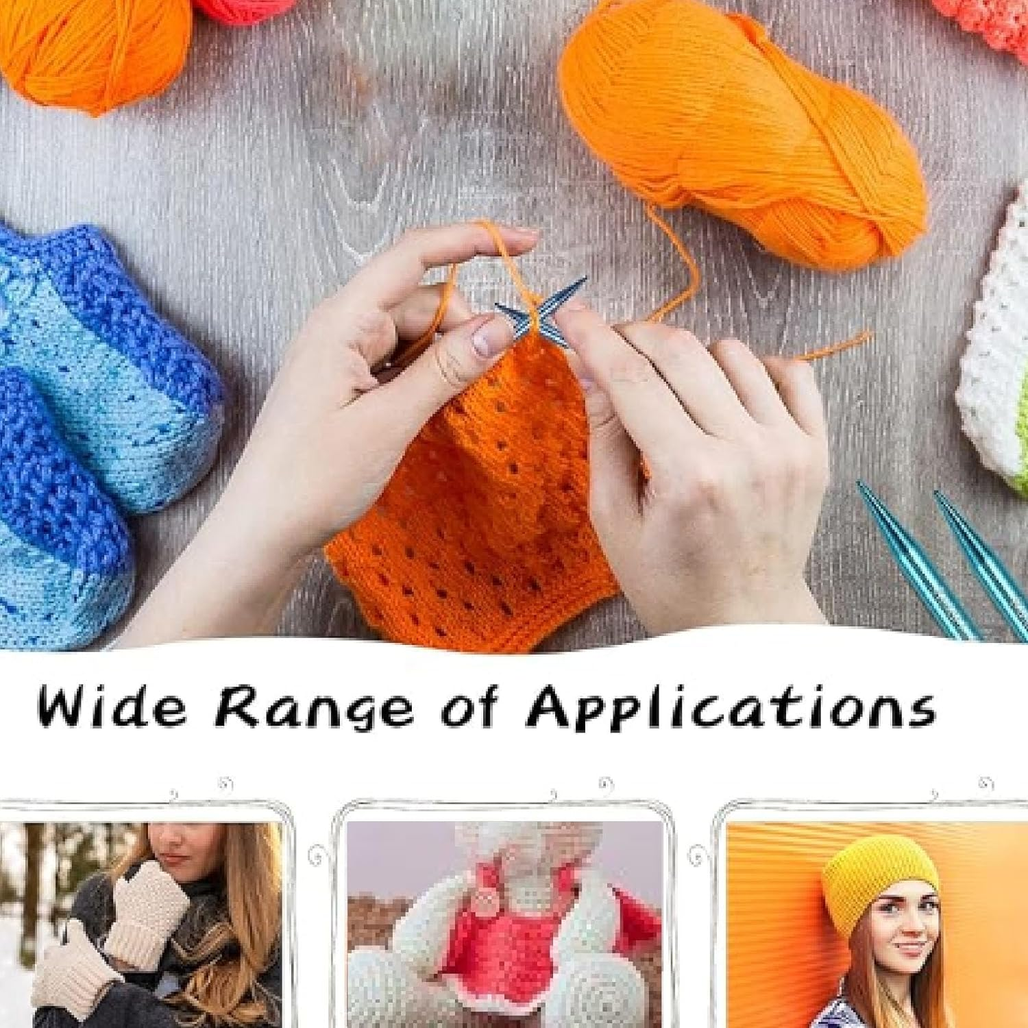 Circular Knitting Needles, 13 Pairs Aluminum Interchangeable Crochet Needles Set, Knitting Accessories with Storage Case for Handmade DIY Knitting