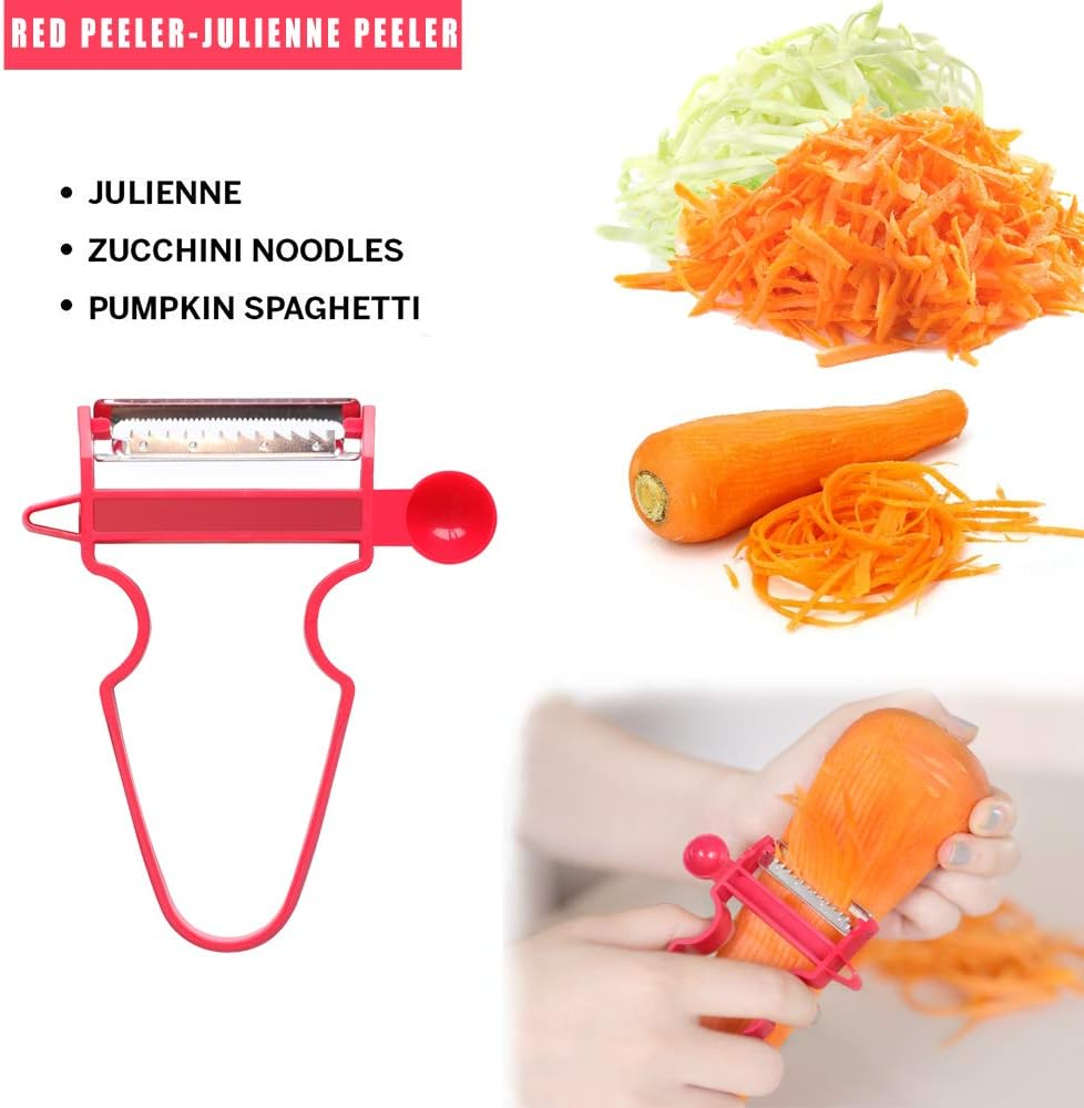 Magic Trio Peeler 3Pcs, Kitchen Stainless Steel Peeler Set Food Peeler Set Fruit Vegetable Shredder Potato Cutter, Multifunction Vegetable Fruit Kitchen Cutter 2019 New image number 1