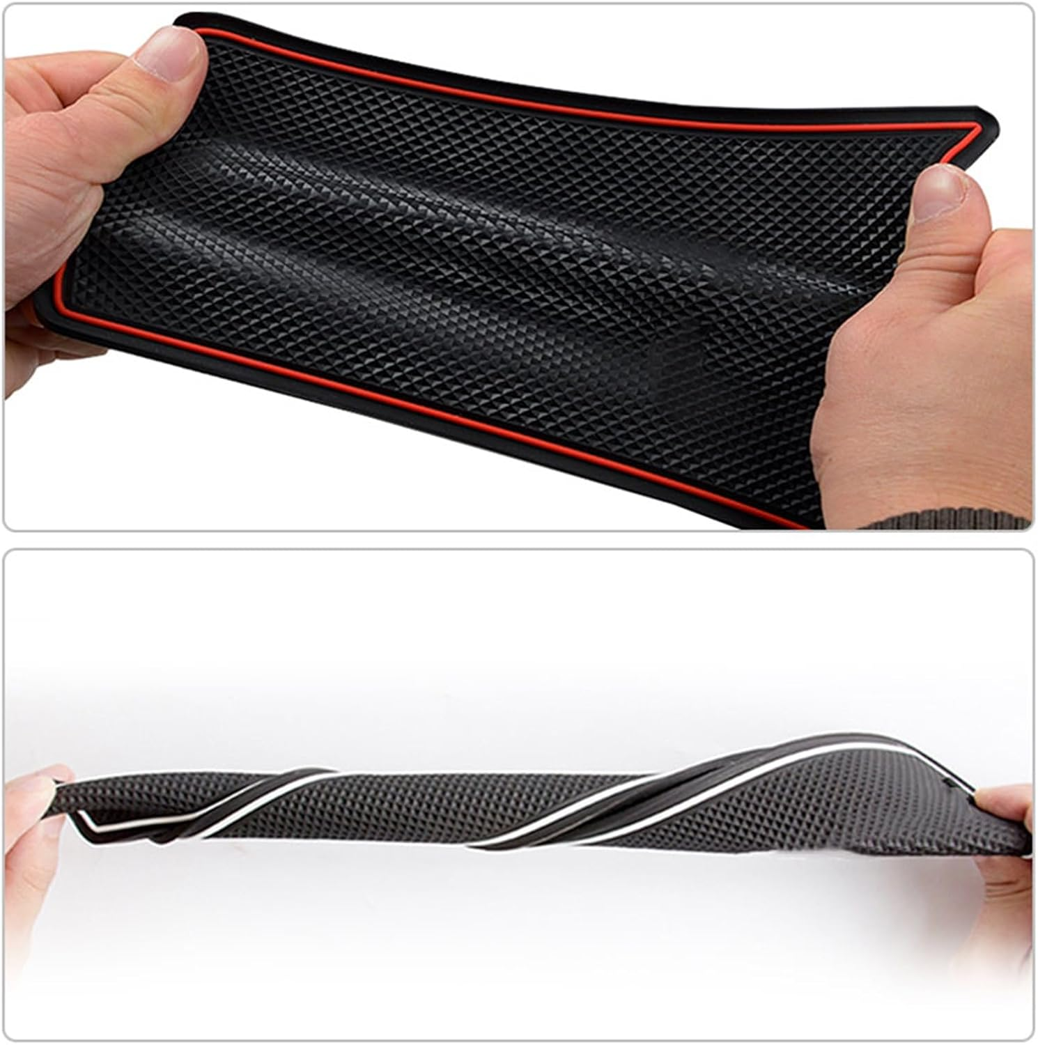 Wivplex Door Groove Dust-Proof Pad, For, for Toyota, for Yaris Cross XP210 2020 2021 2022 Rubber Mat Cup Storage Gate Slot Inner Sticker Auto Part Car Interior Anti-Slip Pad(Red) image number 5