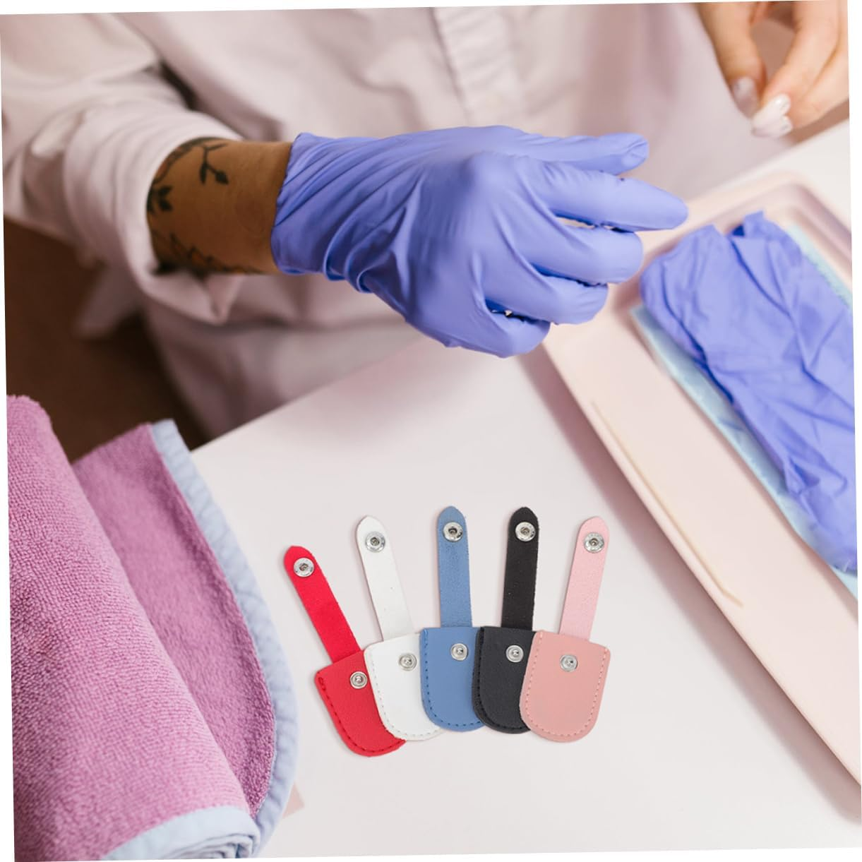 Ipetboom 16Pcs Cuticle Scissor Covers Pu Protective Sleeve for Nail Clippers Easy Storage Holder for Manicure Tools Lightweight and Chic Design for Travel and Home Use image number 5