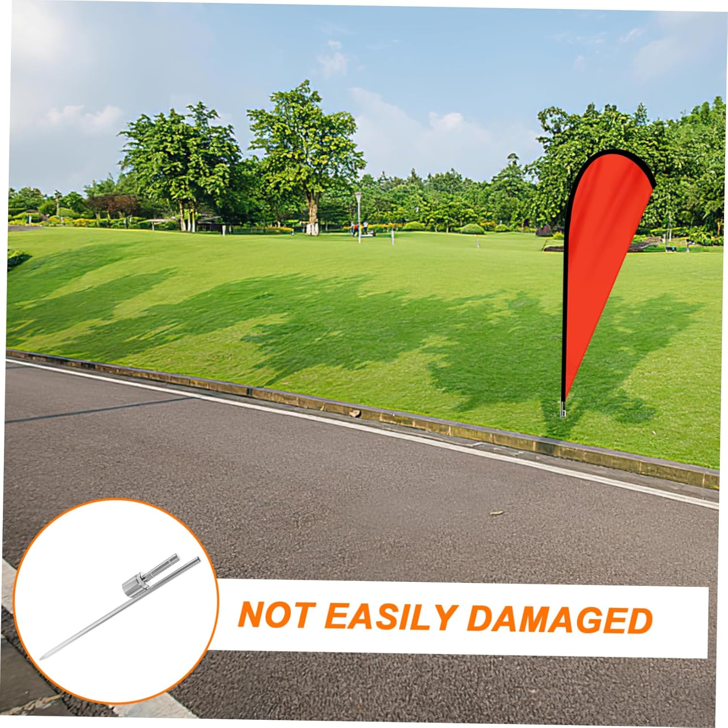 Stainless Steel Flagpole Ground Spike Sleeve Bearing for 0.65 Inch Flag Rods Secure Stake Holder for Outdoor Banner Display Wear Resistant image number 5