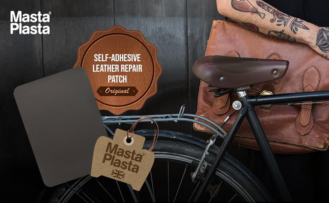 Mastaplasta Original Self-Adhesive Leather Repair Patch - Light Grey 28 X 20 Cm (11" X 8"). Your Instant Upholstery-Quality Leather Repair Kit for Sofas, Car Interiors, Bags, Vinyl & DIY image number 1