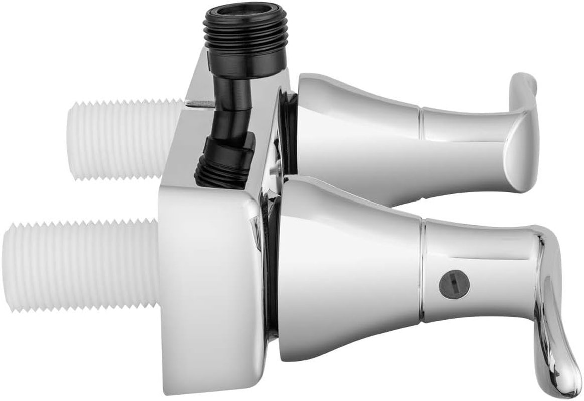 Dura Faucet DF-SA100LH-CP RV Shower Faucet Valve Diverter with Winged Levers (Chrome)