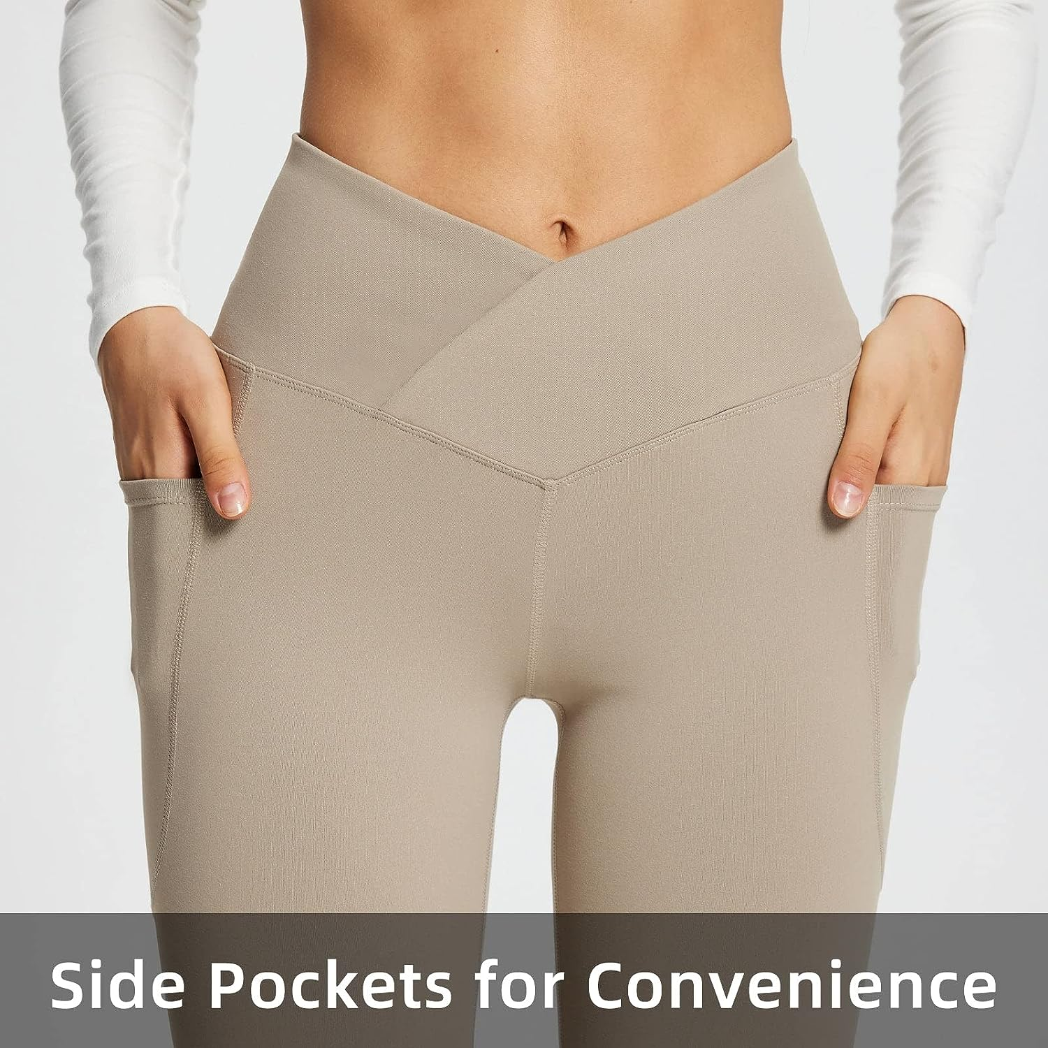 Baleaf Flare Leggings for Women Bootcut Yoga Pants Crossover High Waist Workout Casual Trendy Pants with Pockets image number 1