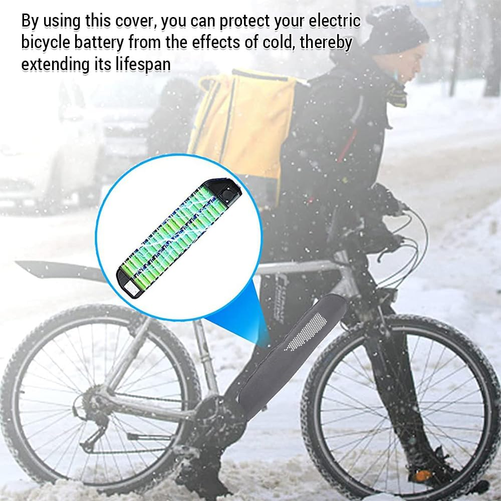 E-Bike Battery Protective Cover Neoprene Waterproof Dustproof Reflective Protector Cover image number 2