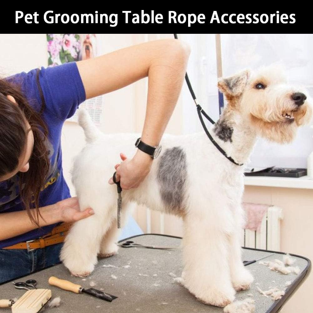 4 Pack Pet Grooming Loop &ndash; Adjustable Nylon Noose for Dogs & Cats &ndash; Durable, Waterproof Safety Tether Straps for Grooming Tables