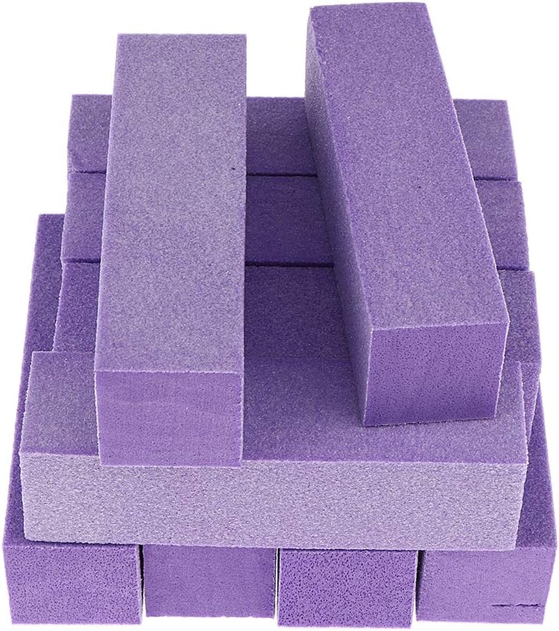 Segolike 10 Pieces Rectangular Nail Polish Buffer Block Manicure Tools - Purple, as Described image number 3