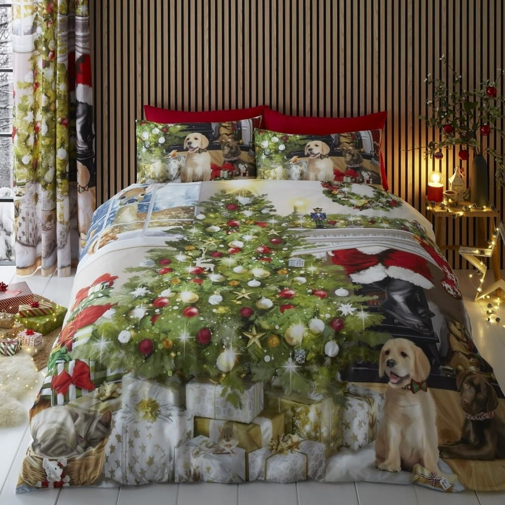 Fusion - Christmas Tree - Easy Care Duvet Cover Set - Single Bed Size in Multi image number 2
