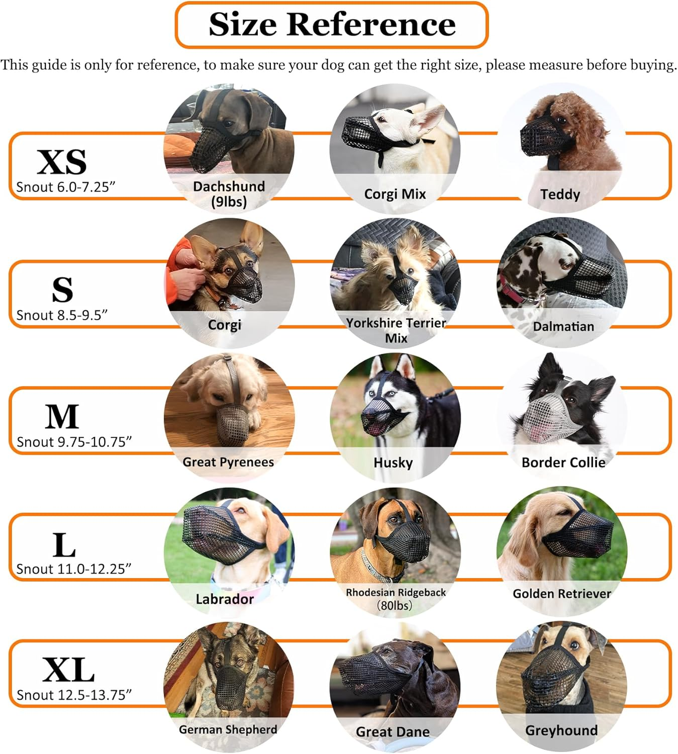 Crazy Felix Dog Muzzle, Soft Mesh Muzzle for Small Medium Large Dogs Labrador German Shepherd, Breathable Adjustable Muzzles for Biting, Chewing, and Scavenging, Allows Panting and Drinking(Black, XL) image number 5