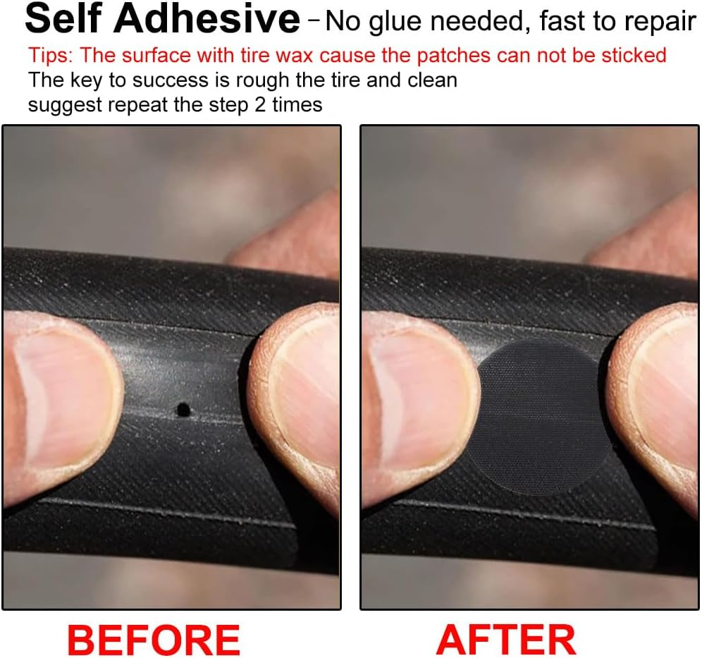 Reelau Bicycle Tire Repair Kit, 30 Pieces Bike Inner Tube Patch Kits Included with Glueless Bike Tube Patches,Metal Rasp, Metal Tire Levers, Portable Storage Box (30 Pieces) image number 2