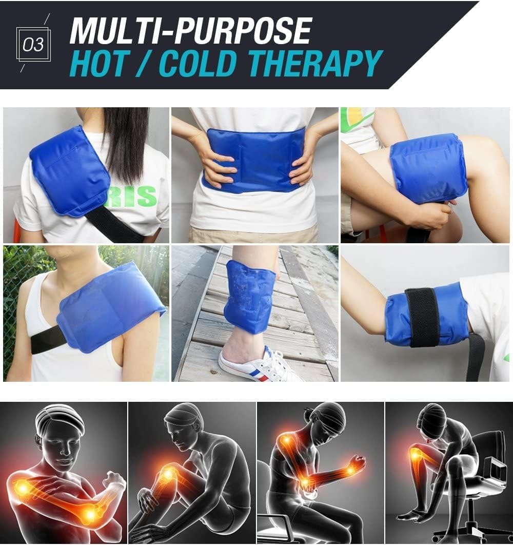 Reusable Hot Cold Packs Alleviate Joint Pain, Muscle Soreness and Inflammation,Adjustable & Flexible Therapy for Knees, Back, Elbows, Wrists and Legs(1Pc) image number 5