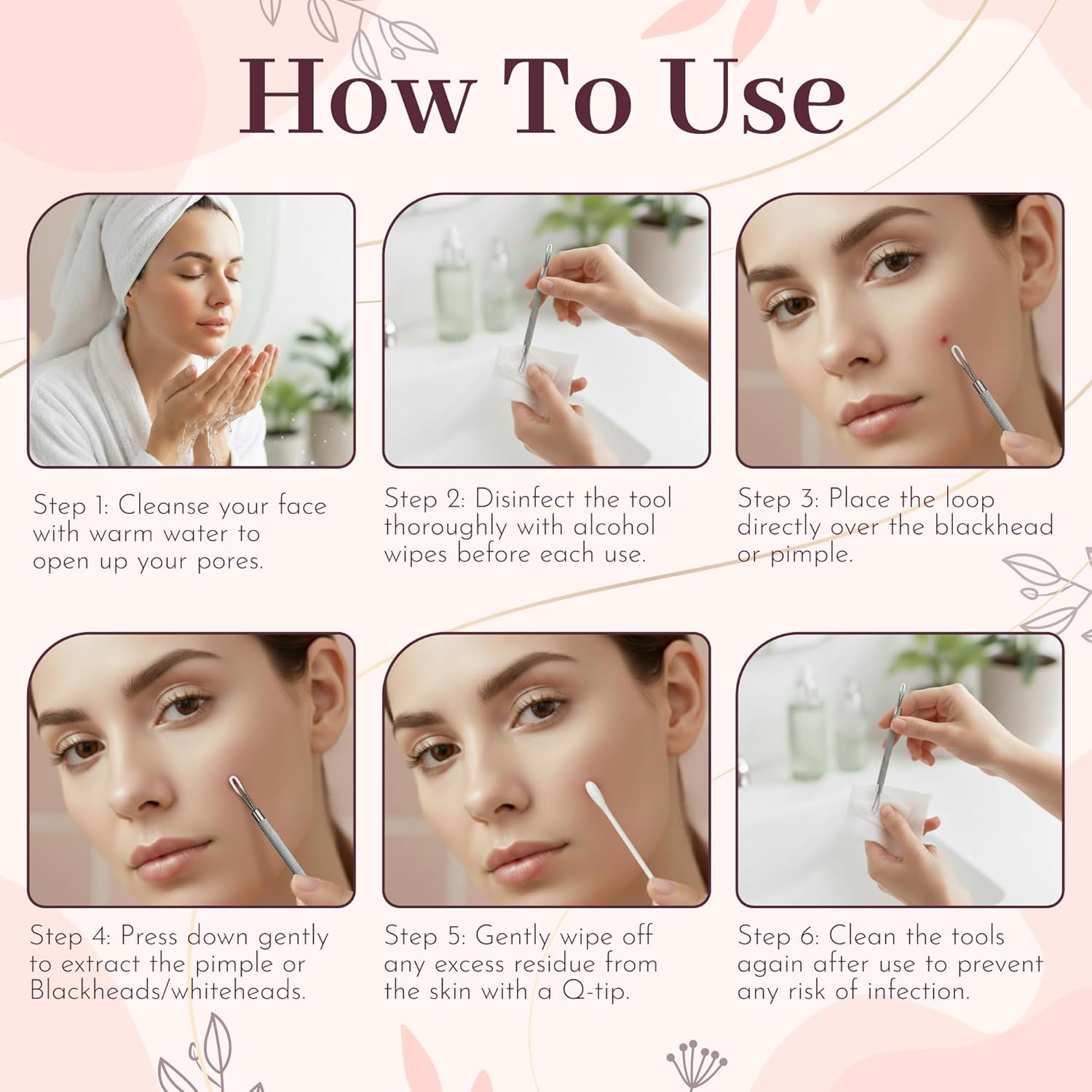 Blackhead Remover Professional Skincare Spot Treatment Blackhead Remover Tool for Blemish Comedone Whiteheads Pimple Popper with Double Sided Soft Touch and Anti-Slip Design image number 5