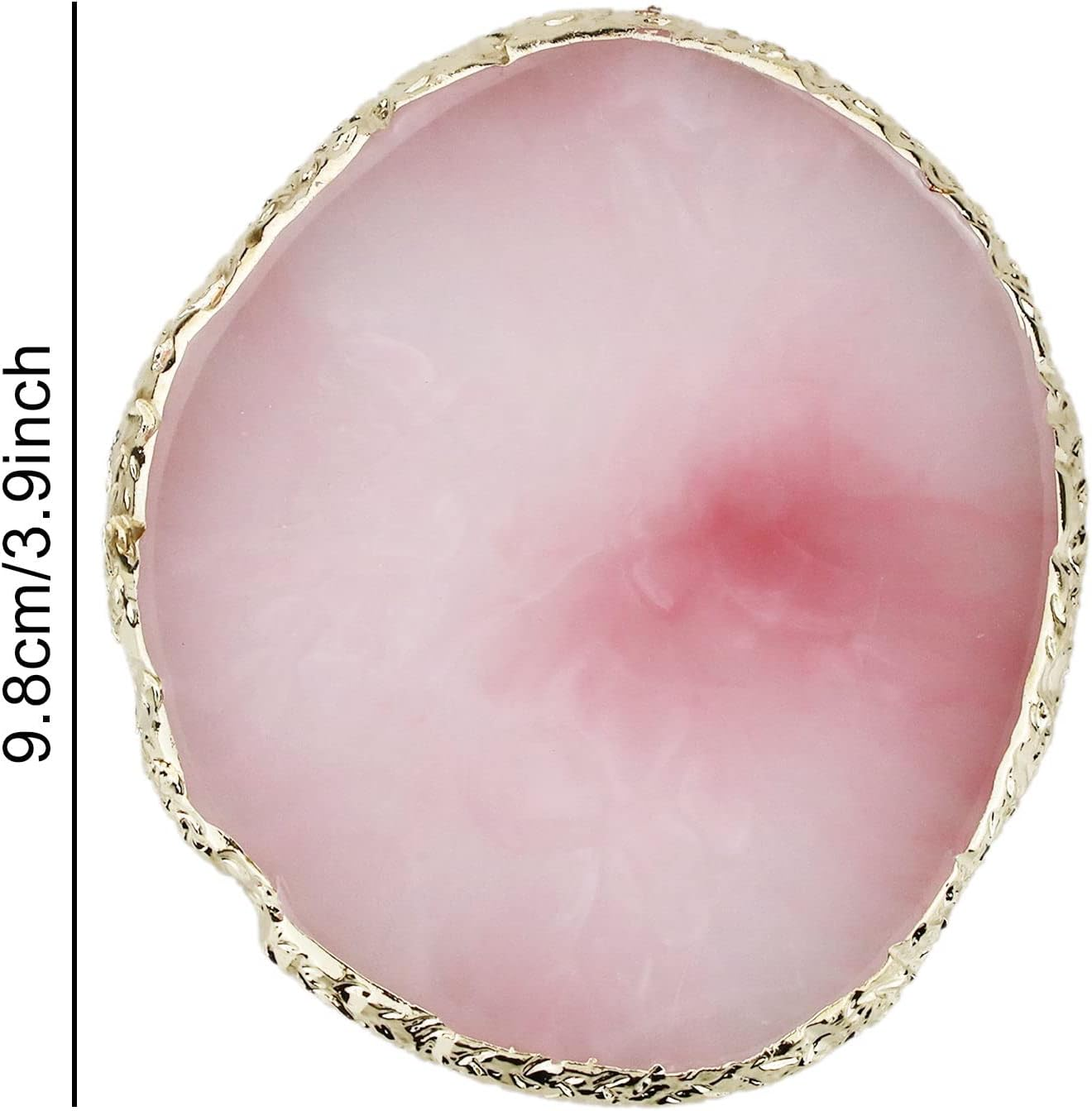 Resin Nail Art Palette, Nail Polish Color Mixing Palette Nail Painting Display Tray Nail DIY Supplies (Pink)