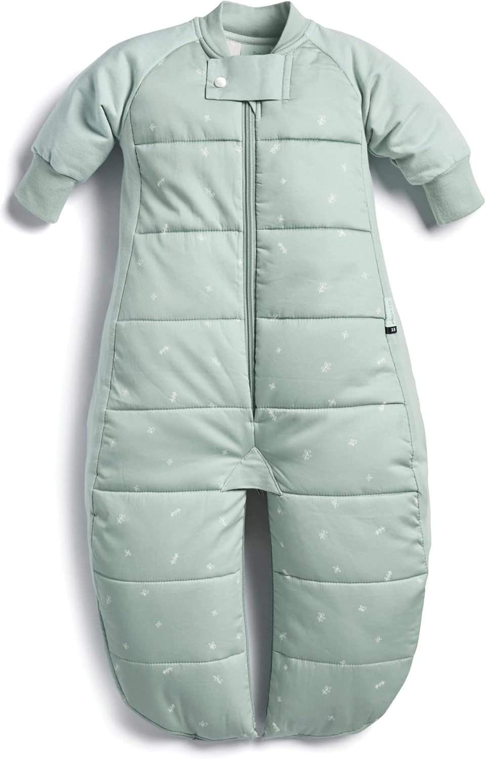 Ergopouch Sleep Suit Bag 2.5 TOG &ndash; 3-12 Months &ndash; Sage Print &ndash; 400-Thread-Count Organic Sheeting Material &ndash; Sleeping Bag & Suit in One &ndash; for Infants, Toddlers & Kids image number 4