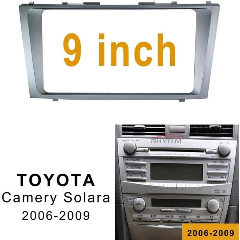 Yuyue Electronic 9 Inch Car Radio Replacement Compatible Wih Toyota Camry Solara 2006-2009 Double Din Stereo Adapter Car DVD Frame Audio Fascia Panel Dash Install Kit image number 4