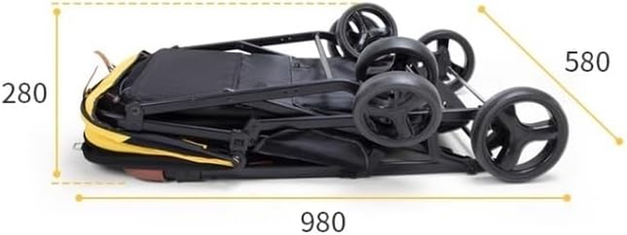 Pet Stroller Dog Stroller Cat Stroller Folding Travel Pet Stroller Dog Stroller Cat Carriage Pet Stroller for Small Medium Sized Dog Pram Dog Cat(Color:C) - C image number 3