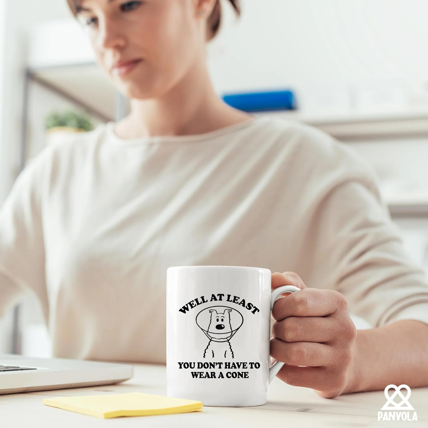 Well at Least You Don'T Have to Wear a Cone Recovery Gifts Get Well Soon Gifts Women after Surgery Ceramic Mug 11 Oz White image number 6