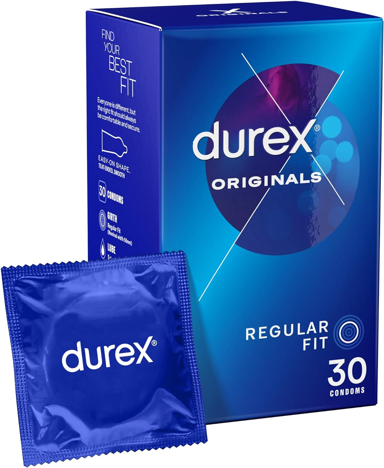 Durex Originals Latex Condoms Regular Fit, Pack of 30 image number 5