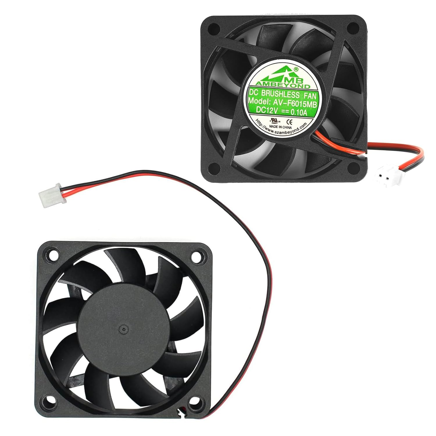 Security-01 60Mm X 60Mm X 15Mm 12V DC 0.10A Ball Bearing Brushless Cooling Fan 2Pin AV-F6015MB UL TUV Desktop Compatible Fan image number 1
